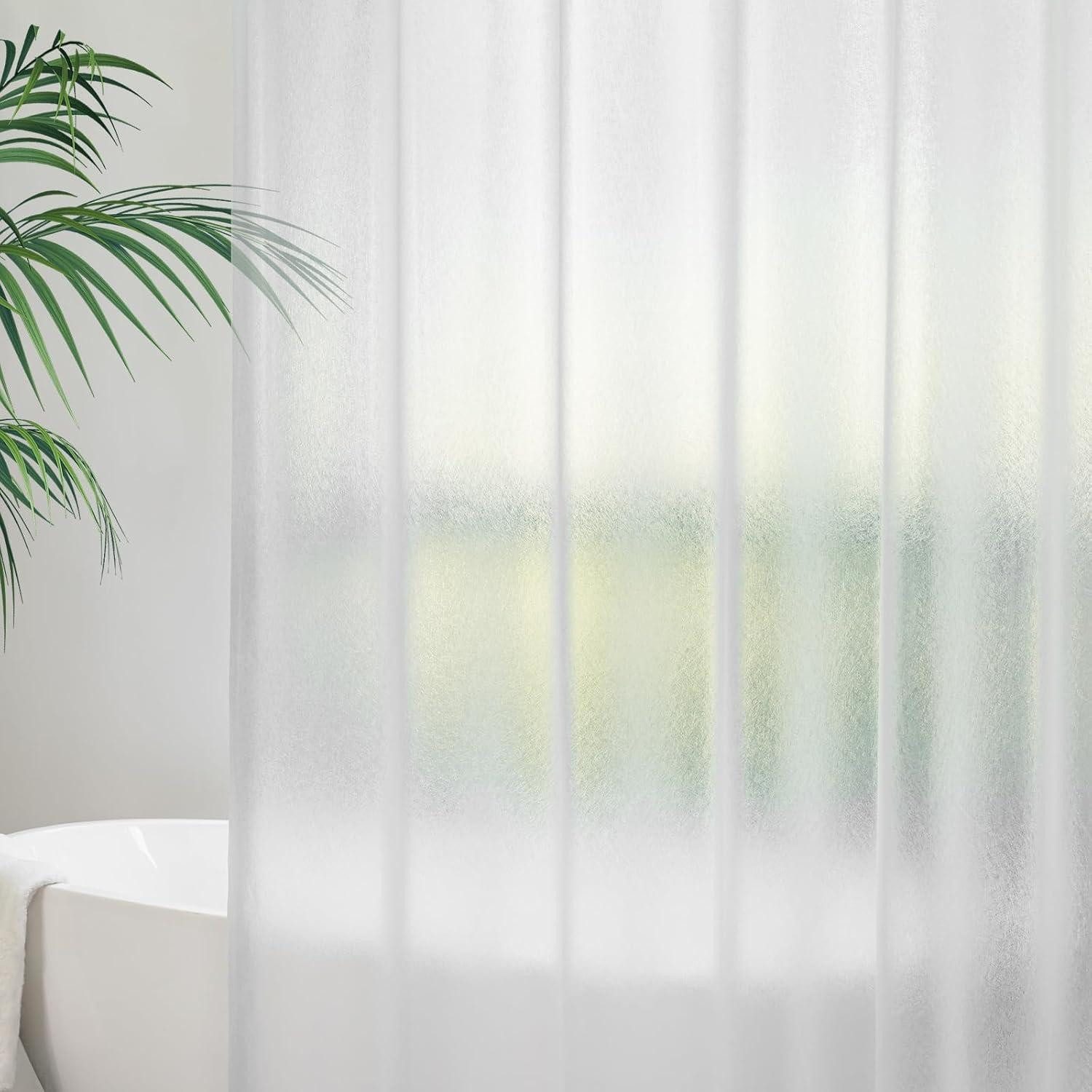 AooHome Duschvorhang Duschvorhang 120x200 Transparent Weiß mit Magneten, Duschvorhänge 8