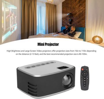 Annadue Intelligenter LED Portabler Projektor (500 lm, 1000:1, 1920x1080 px, Mit eingebautem Lautsprecher, Heimkino, HD-Qualität)