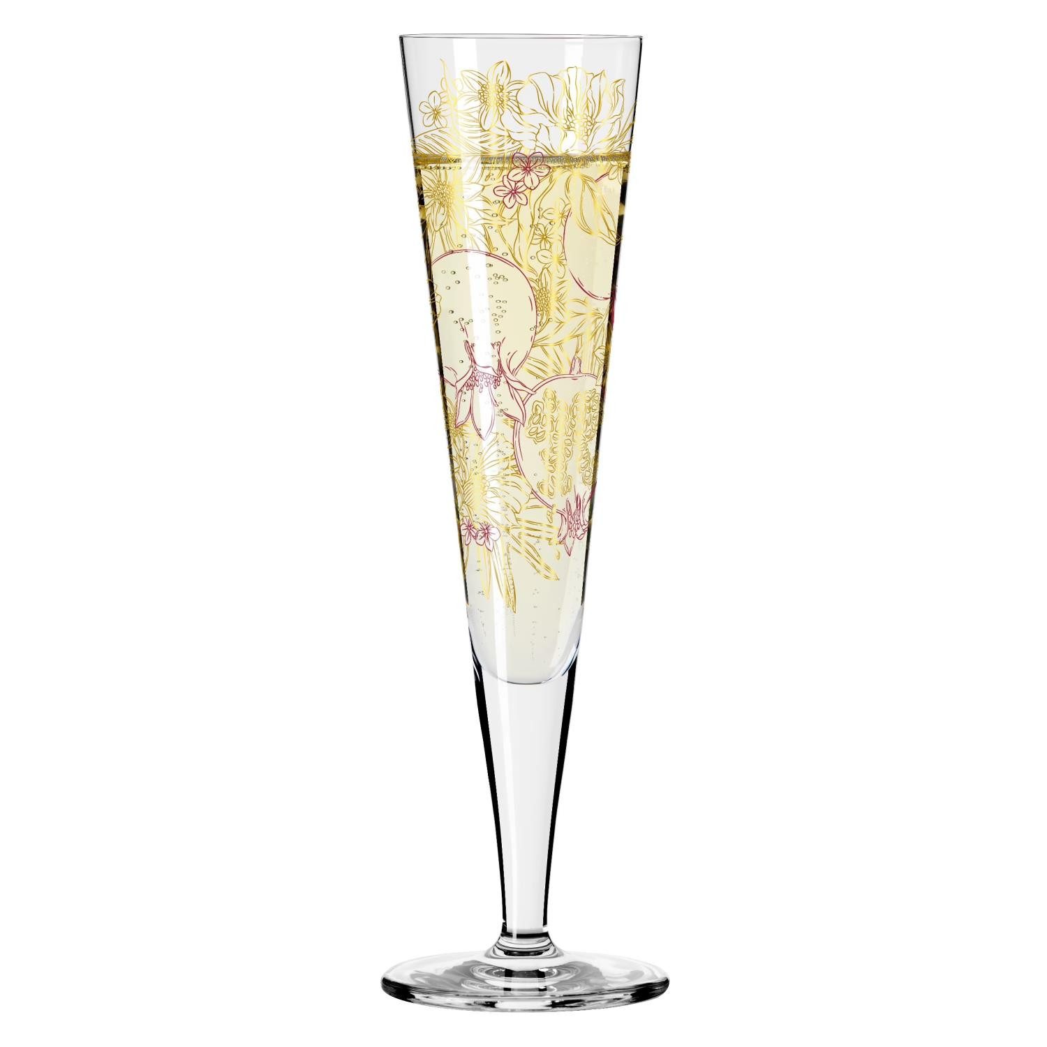 Ritzenhoff Champagnerglas GOLDNACHT, Glas, Farbe: Mehrfarbig, Höhe: 24cm