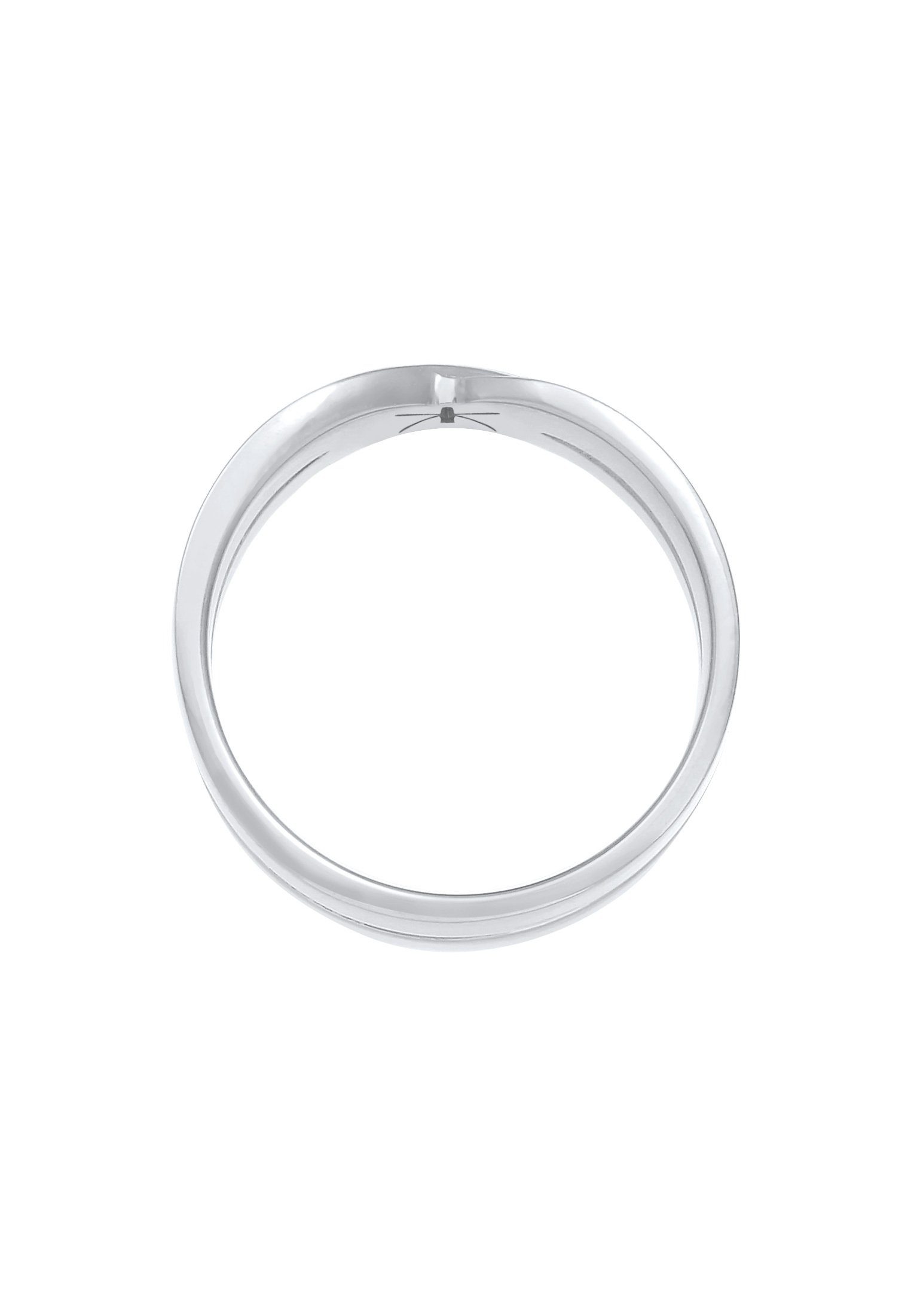 Look Silber Kuzzoi Herren Bandring Silberring Überkreuz 925