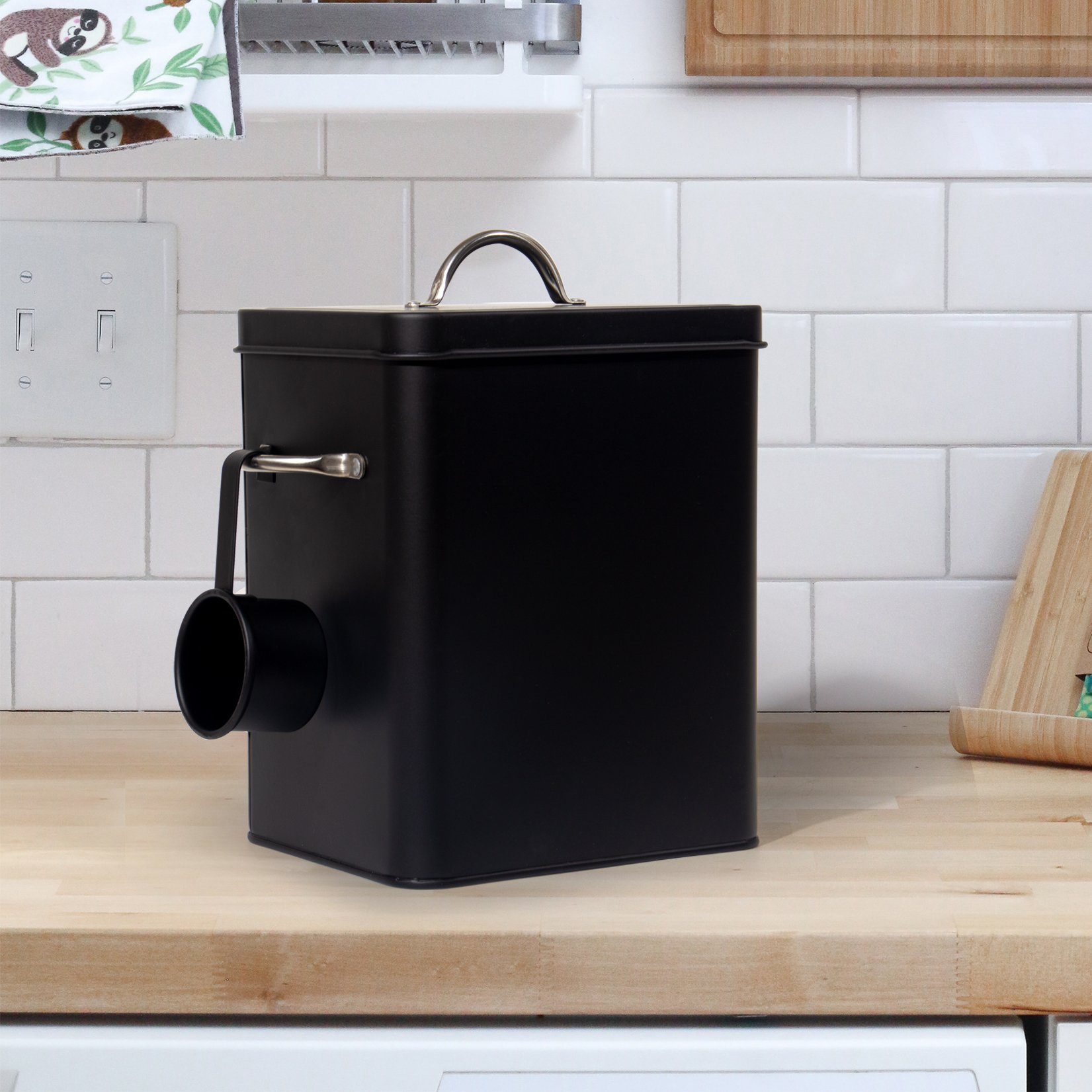 Zedelmaier Aufbewahrungsbox Waschpulver-box Waschmittelbox 6.5L (Satz, 1 box+Deckel+Schaufel), Multifunktionale Aufbewahrungsbox für Hundefutter, Katzenfutter – Bild 4 von 5