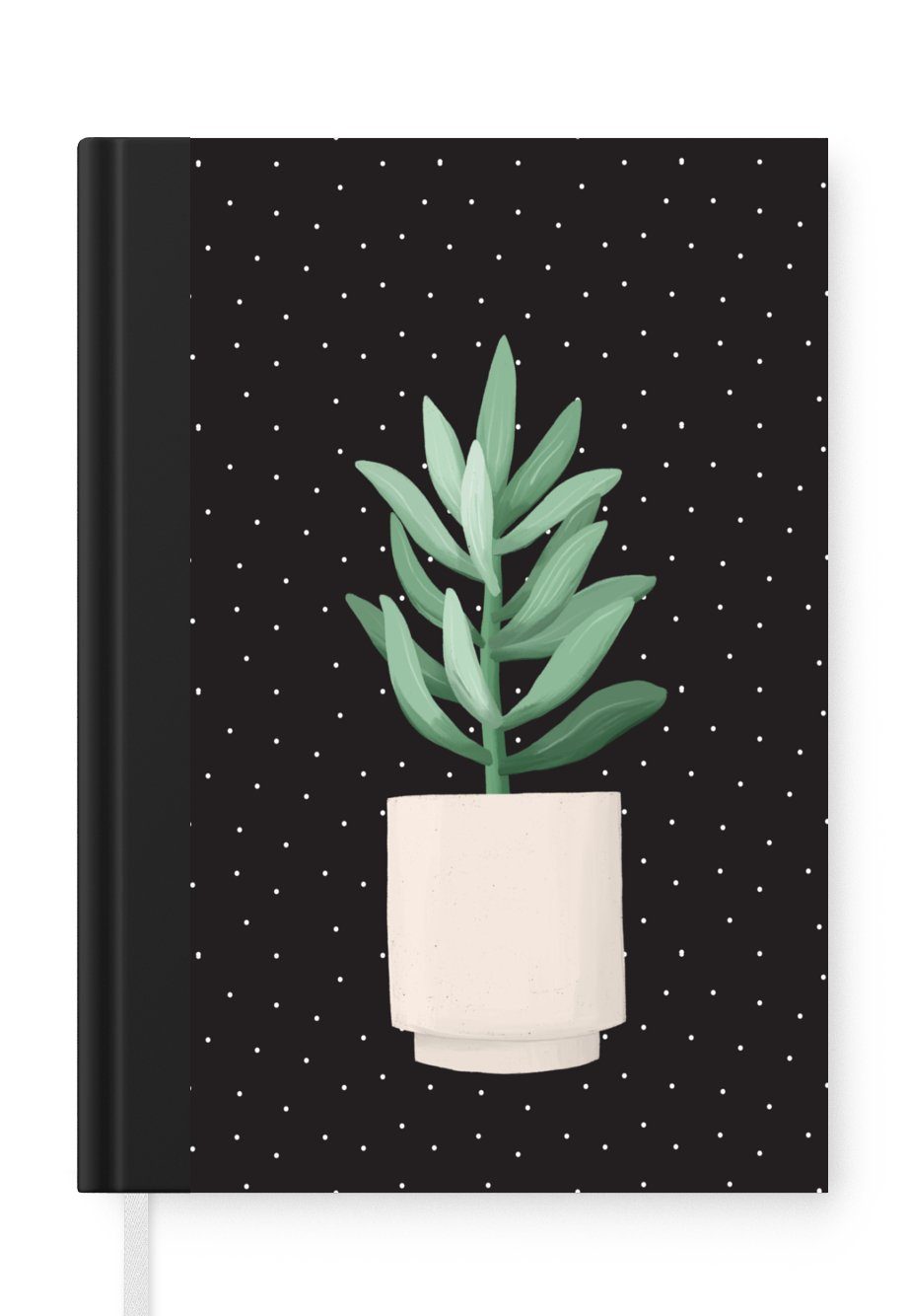MuchoWow Notizbuch Zimmerpflanze - Sukkulente - Blumentopf, Journal, Merkzettel, Tagebuch, Notizheft, A5, 98 Seiten, Haushaltsbuch
