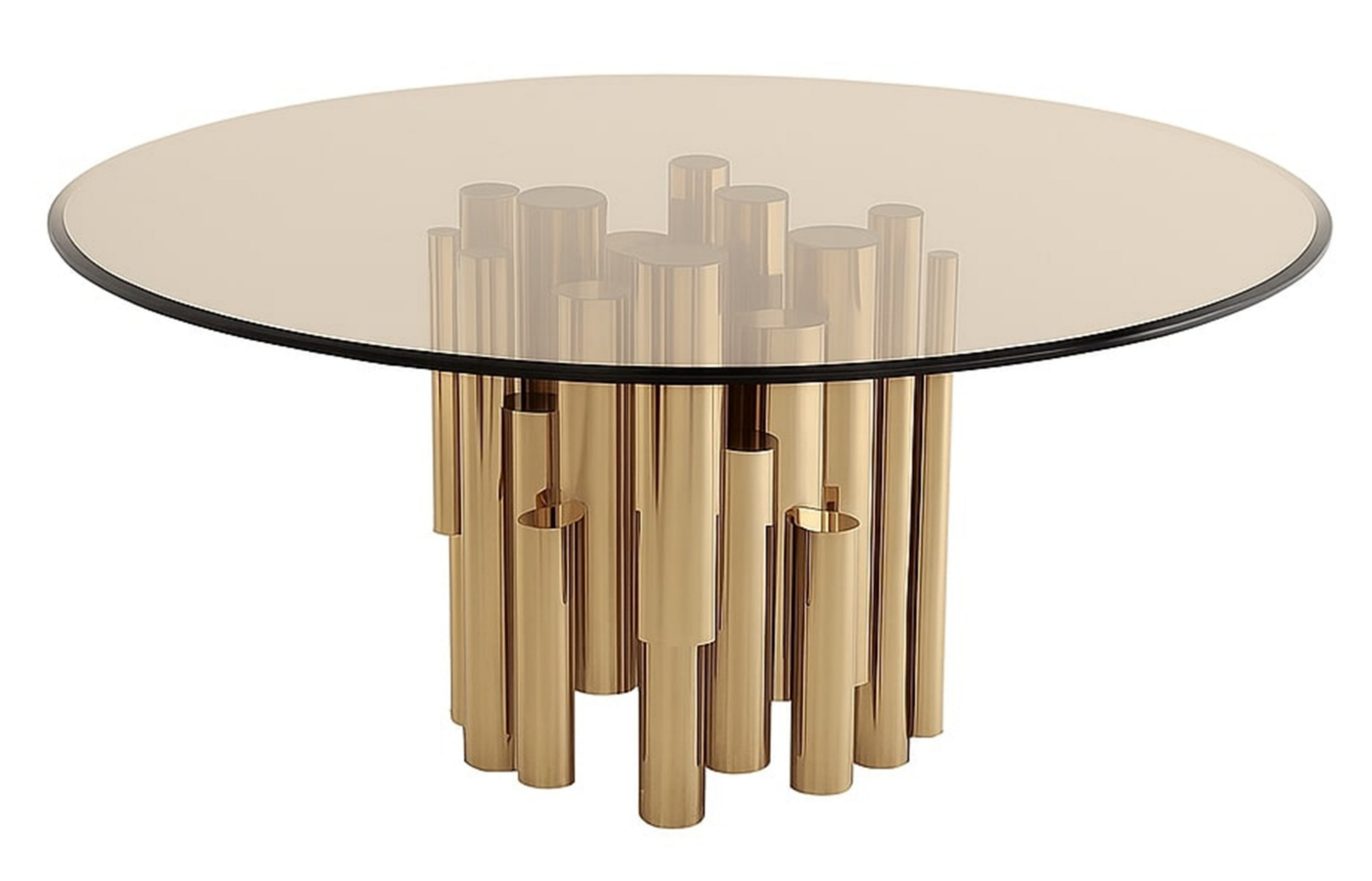 JVmoebel Esstisch Designer Tisch Goldener Esszimmertisch günstig online kaufen