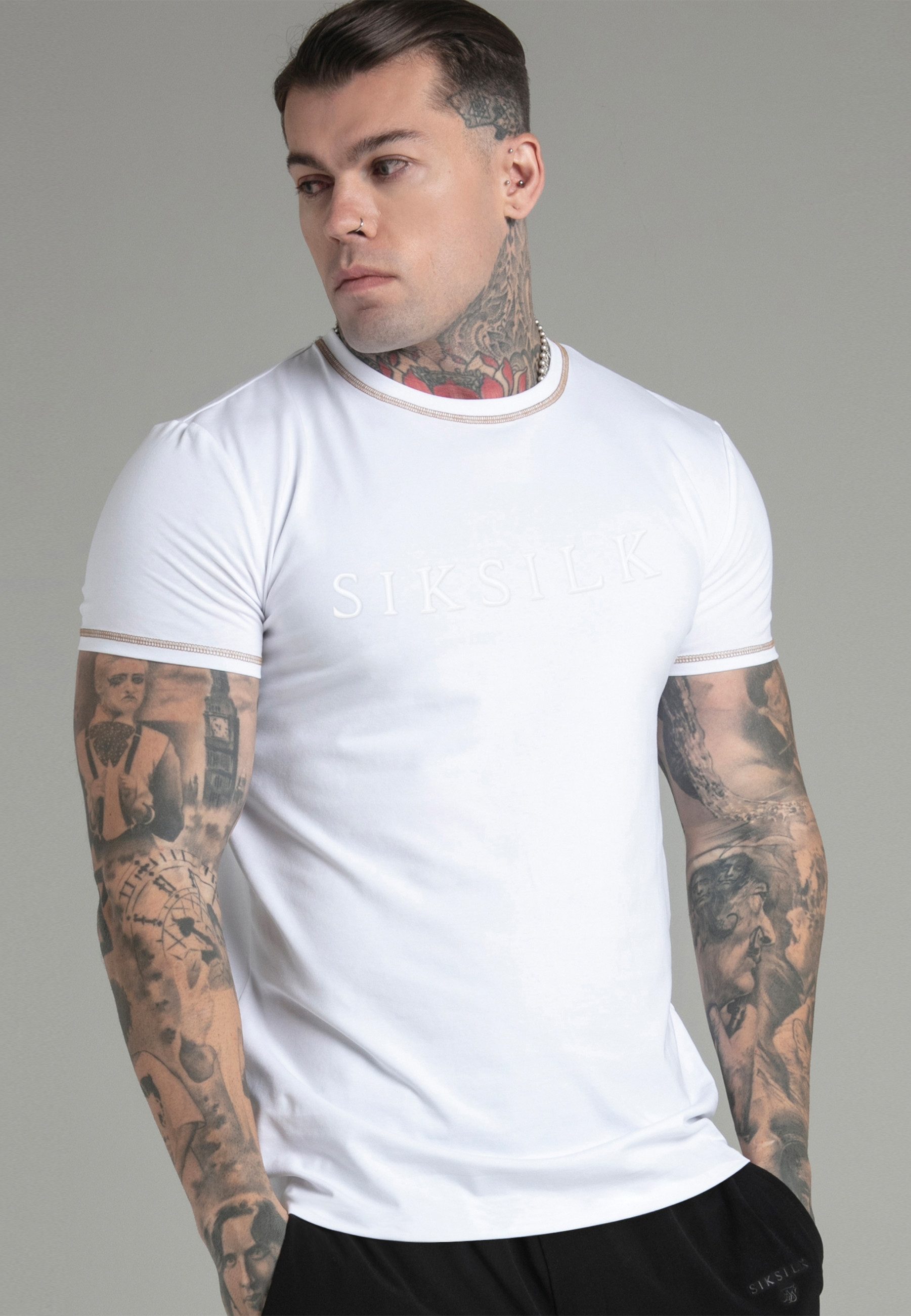 Siksilk T-Shirt SikSilk Herren Muscle Fit T-Shirt günstig online kaufen