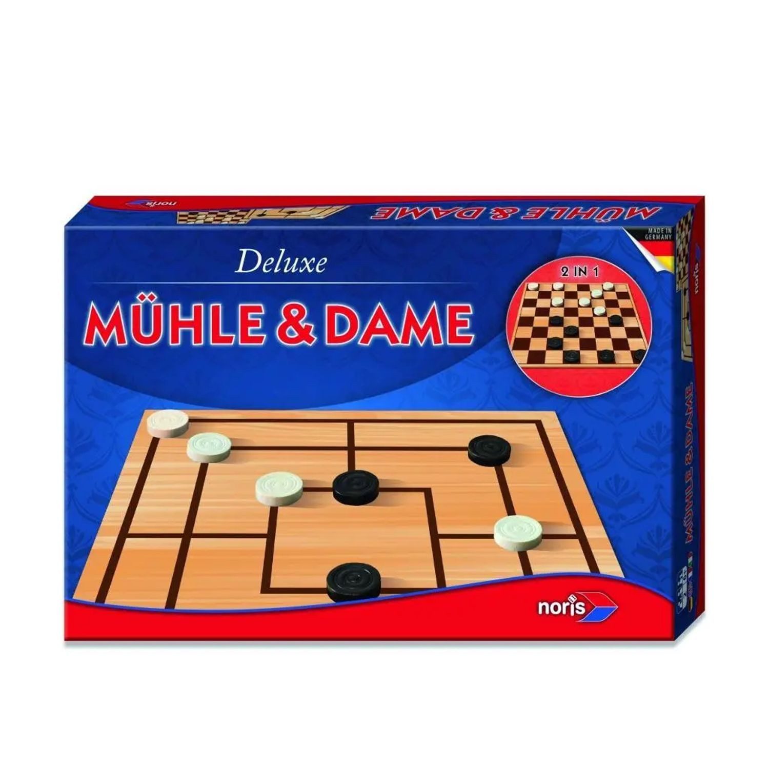Noris Spiel Deluxe - Mühle & Dame