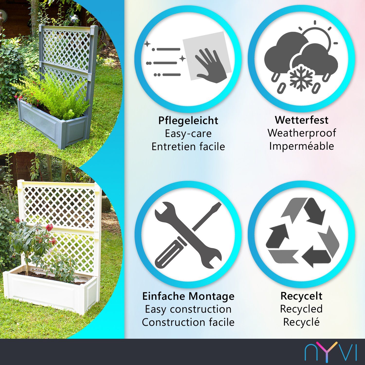 NYVI Blumenkasten Pflanzkasten mit Spalier NYVIGreen günstig online kaufen
