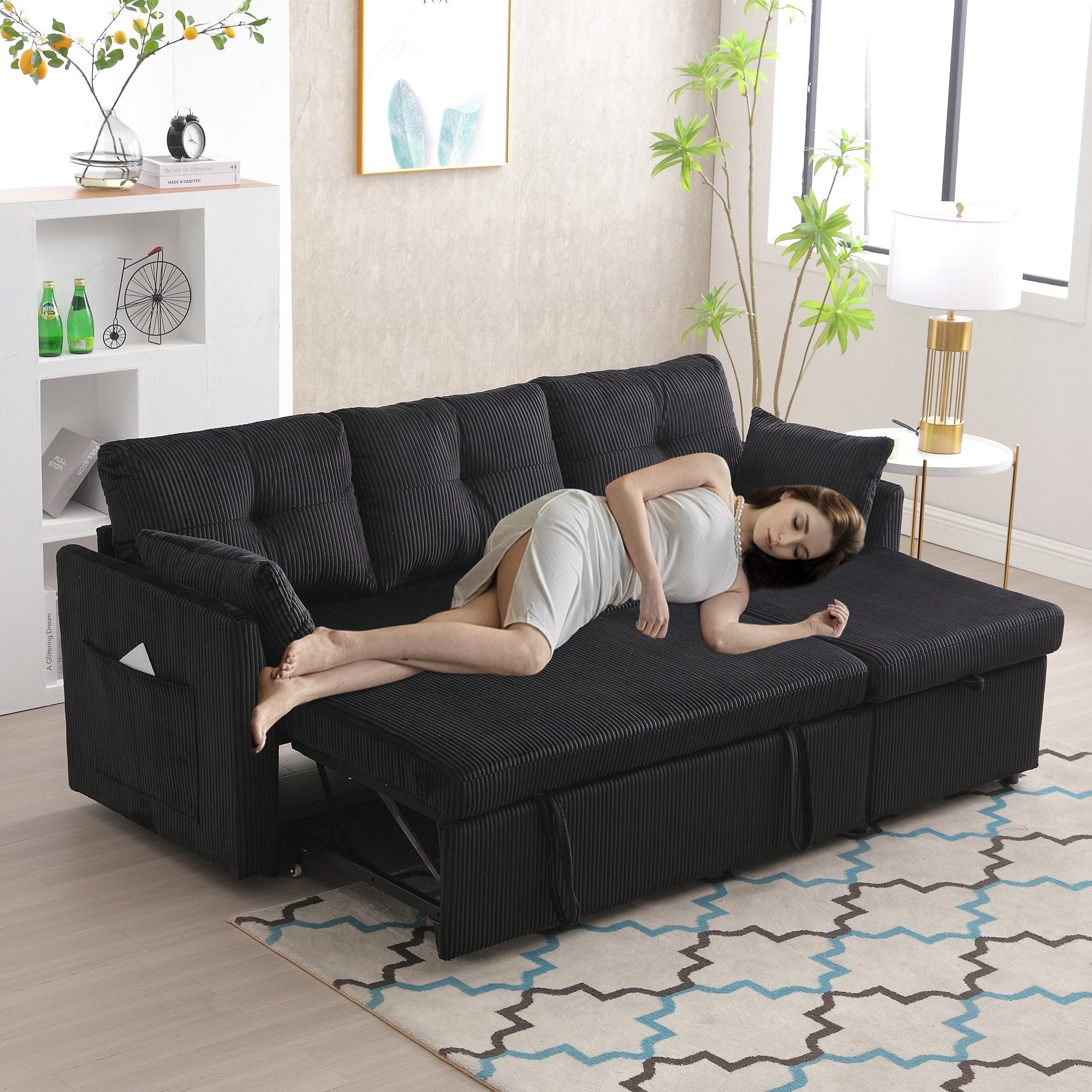 beistelltisch couchtisch STILVORA in Naturfarben Wohnzimmertisch mit 2 Schubladen und Metallbeinen, für Stauraum und Alltag, B105/T55/H41cm jetzt nur online ➤ Color:Saffron yellow