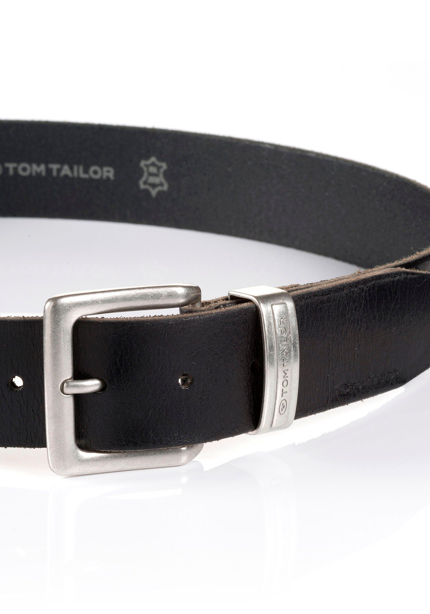 TOM TAILOR Ledergürtel TTJACOB Leichte Oberflächennarbung günstig online kaufen