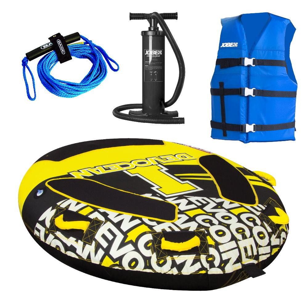 Jobe SUP-Board DEVOCEAN Jobe Breeze/Coin 1 Persoen Tube Scheibe Towable Decktube