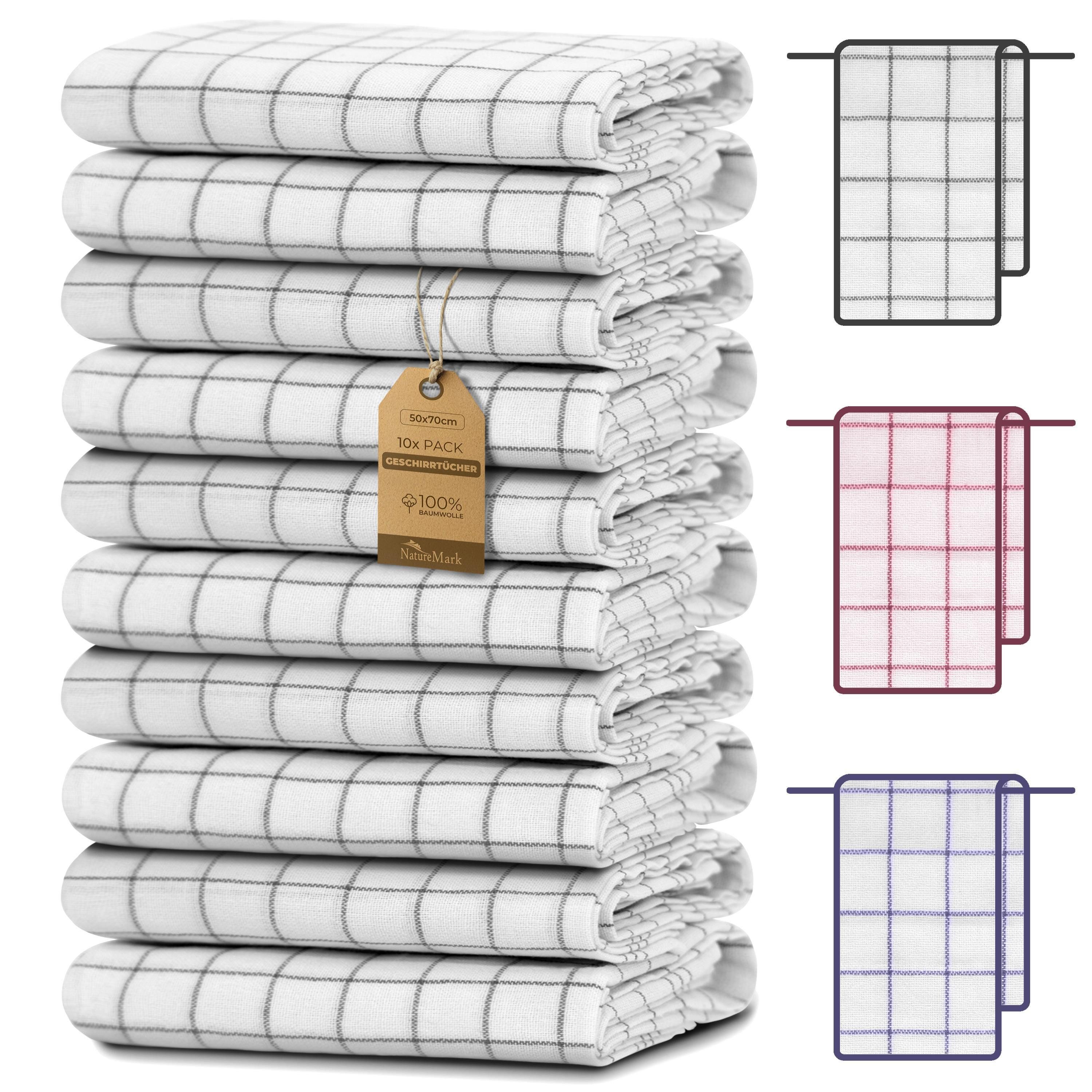 NatureMark Geschirrtuch 10er-Set Küchentücher 50x70cm, (Set, günstig online kaufen