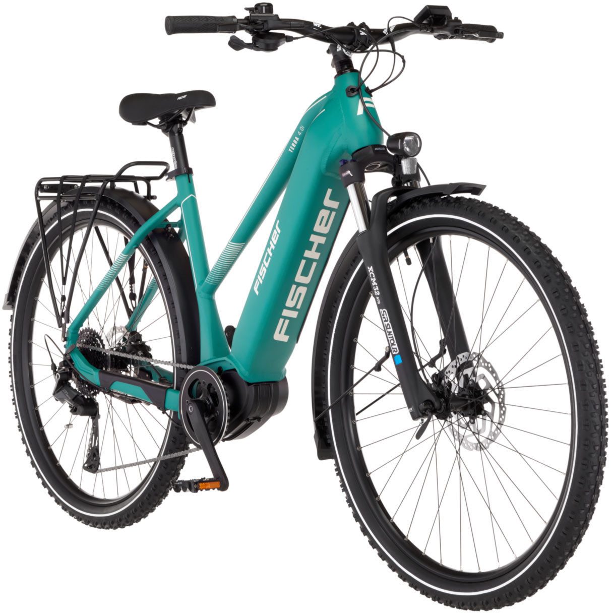 FISCHER Fahrrad E-Bike Trekkingrad TERRA 4.0i 630 45, 10 Gang Shimano CUES Schaltwerk, Mittelmotor, 630 Wh, (mit Akku-Ladegerät, mit Werkzeug), Pedelec, Elektrofahrrad für Damen und Herren