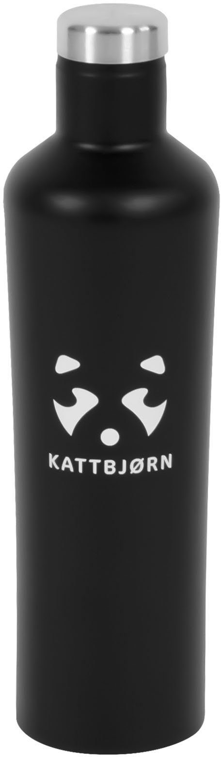 KATTBJØRN Trinkflasche Edelstahl Trinkflasche, schwarz, »Edelstahl  Trinkflasche, schwarz« für Schule, Uni, Job und Freizeit