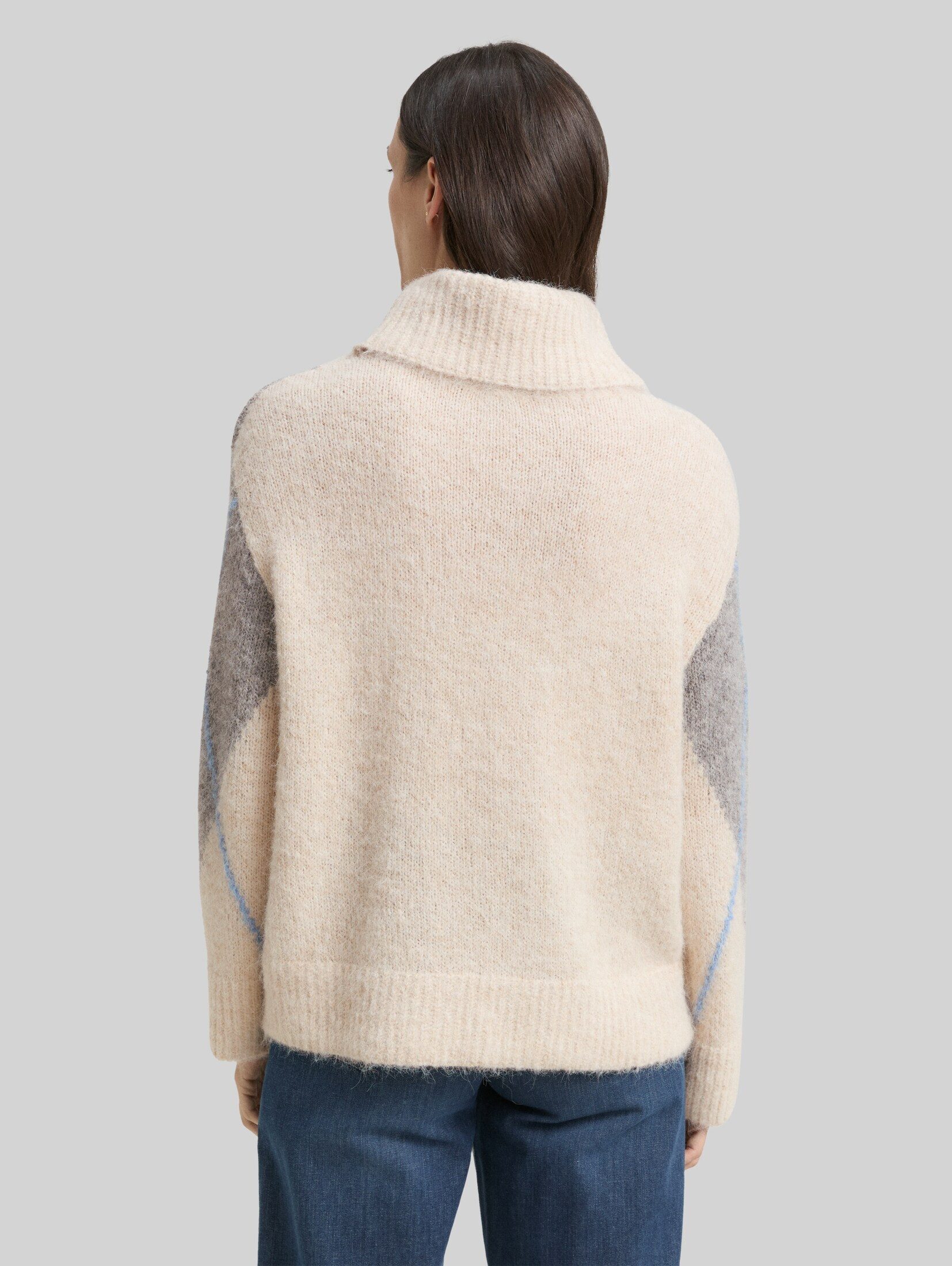 TOM TAILOR Strickpullover Pullover & Strickjacken Oversize Rollkragenpullover mit Wollanteil
