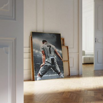 JUSTGOODMOOD Poster Premium ® Christiano Ronaldo Fußball Poster · ohne Rahmen, Poster in verschiedenen Größen verfügbar