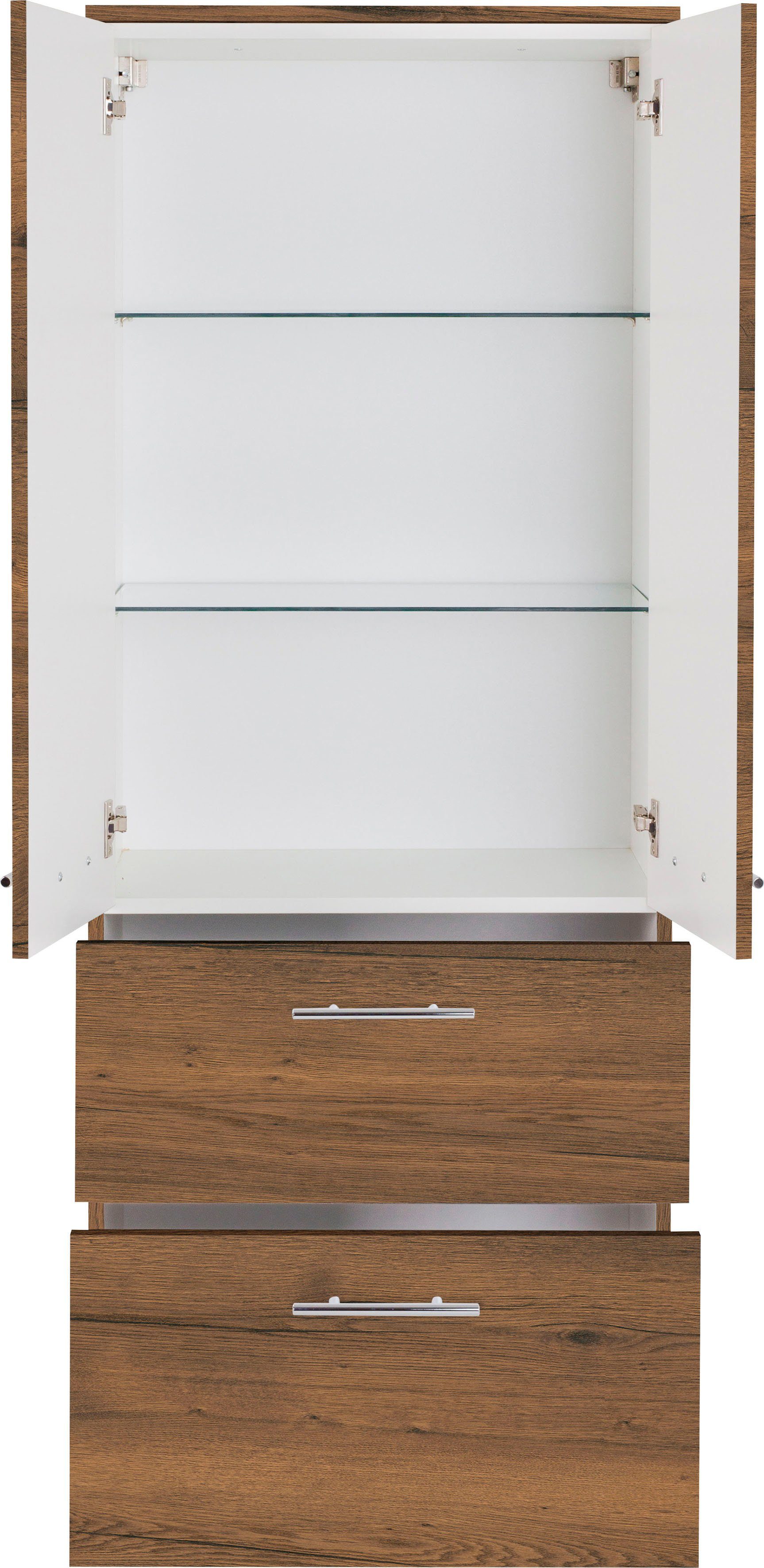 MARLIN Midischrank 3040, Breite Struktur | 60 cm braun Eiche braun Eiche Struktur