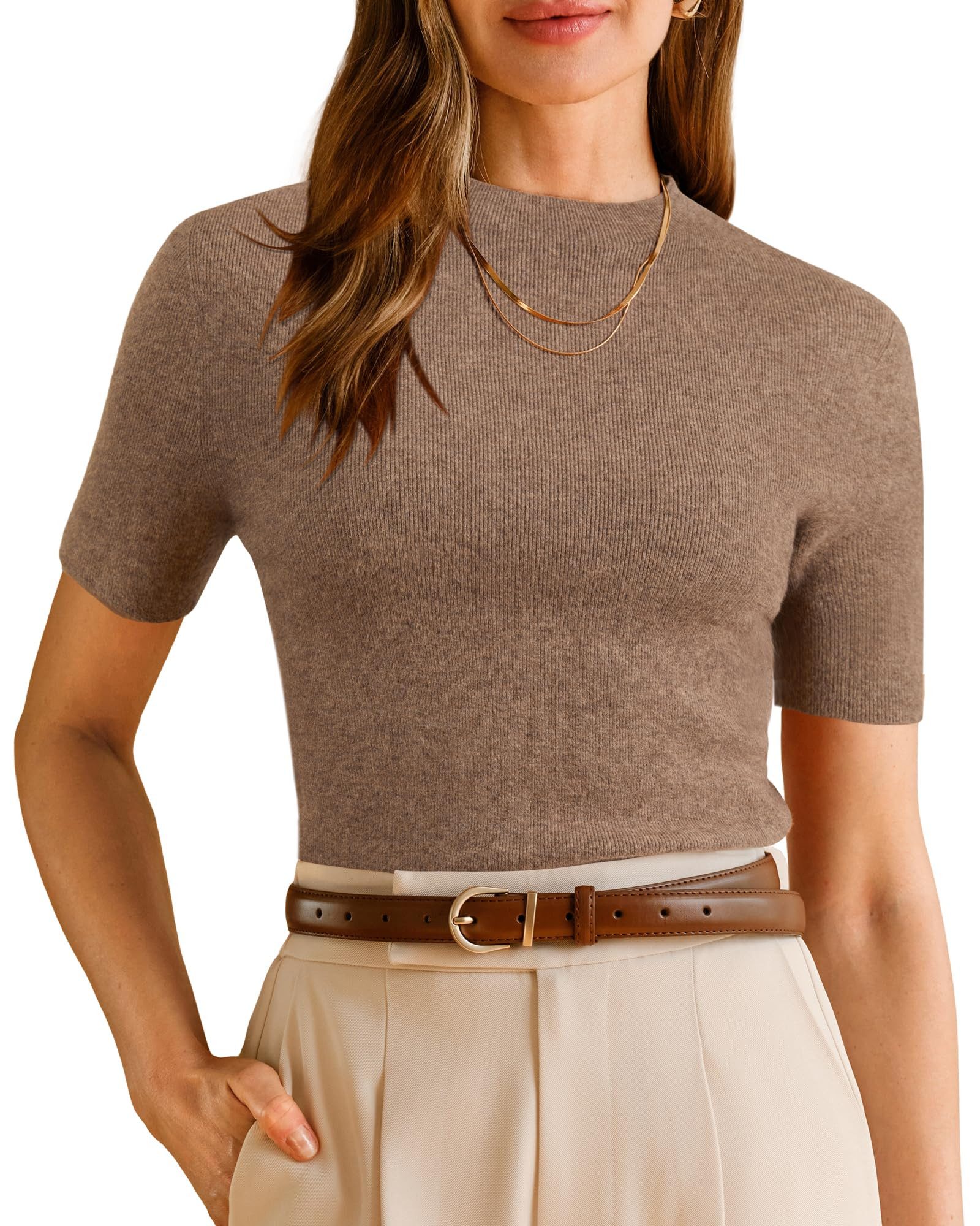 Arach&Cloz Wollpullover Damen Pullover Wolle Blended Seamless Tops Rollkrag günstig online kaufen