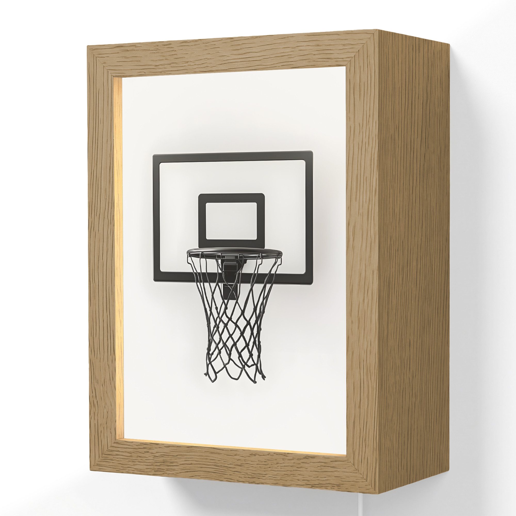 Wandleuchte Lightbox Basketballbrett - Minimalistisch - Schwarz