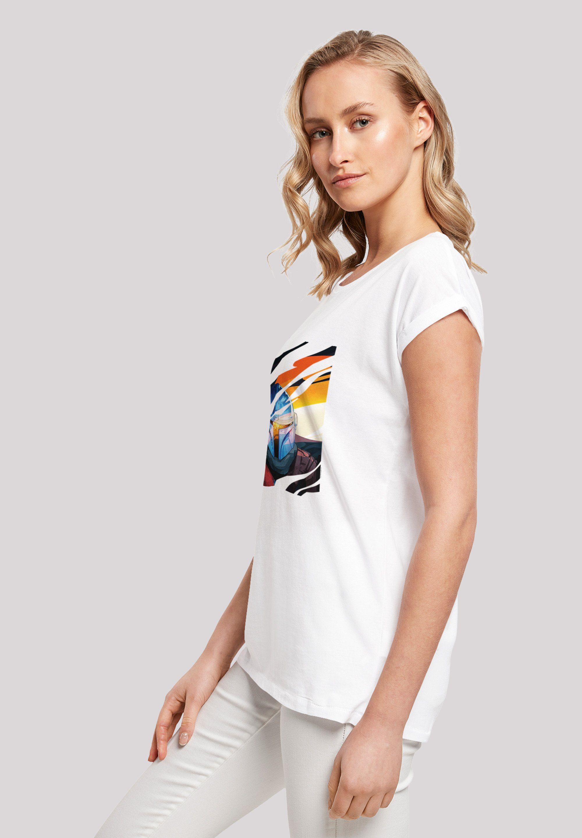 Damen Shirts F4NT4STIC T-Shirt Extended Shoulder T Shirt 'Star Wars Mandalorian Glare'