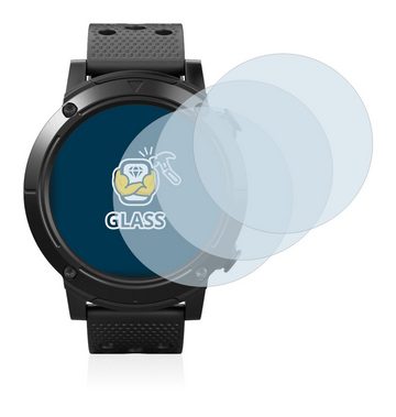 BROTECT Panzerglas für SilverCrest Smartwatch Sport, Displayschutzglas, 3 Stück, Schutzglas Echtglas 9H Härte HD-Clear