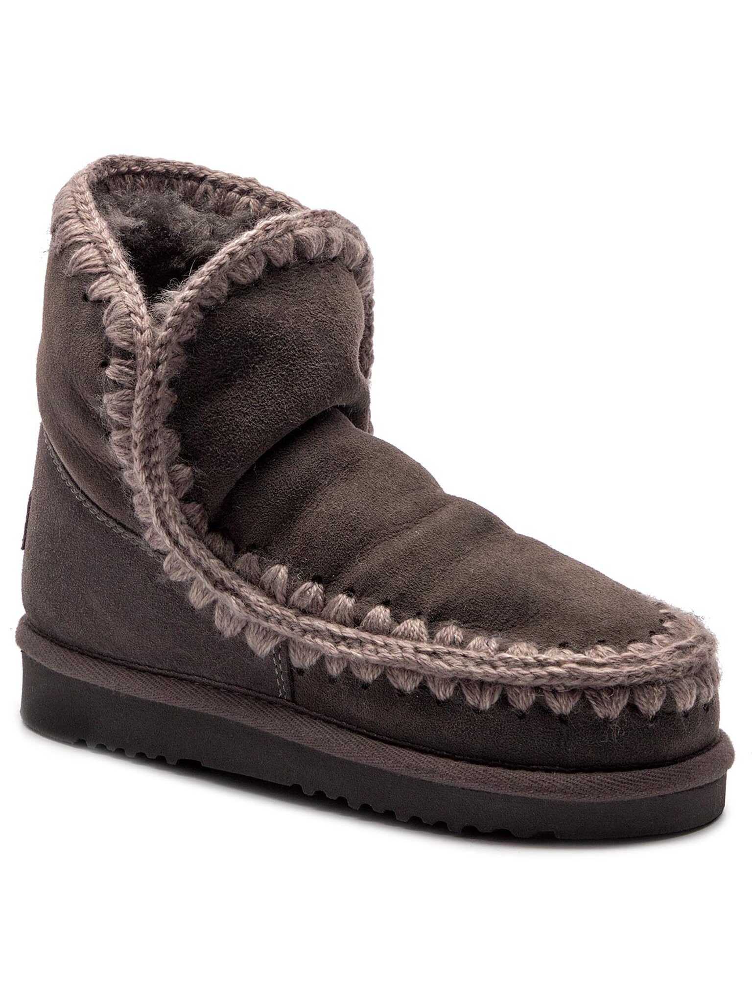 MOU Mou Damen Schneestiefel MOU-Eskimo18 Grau Winterstiefel