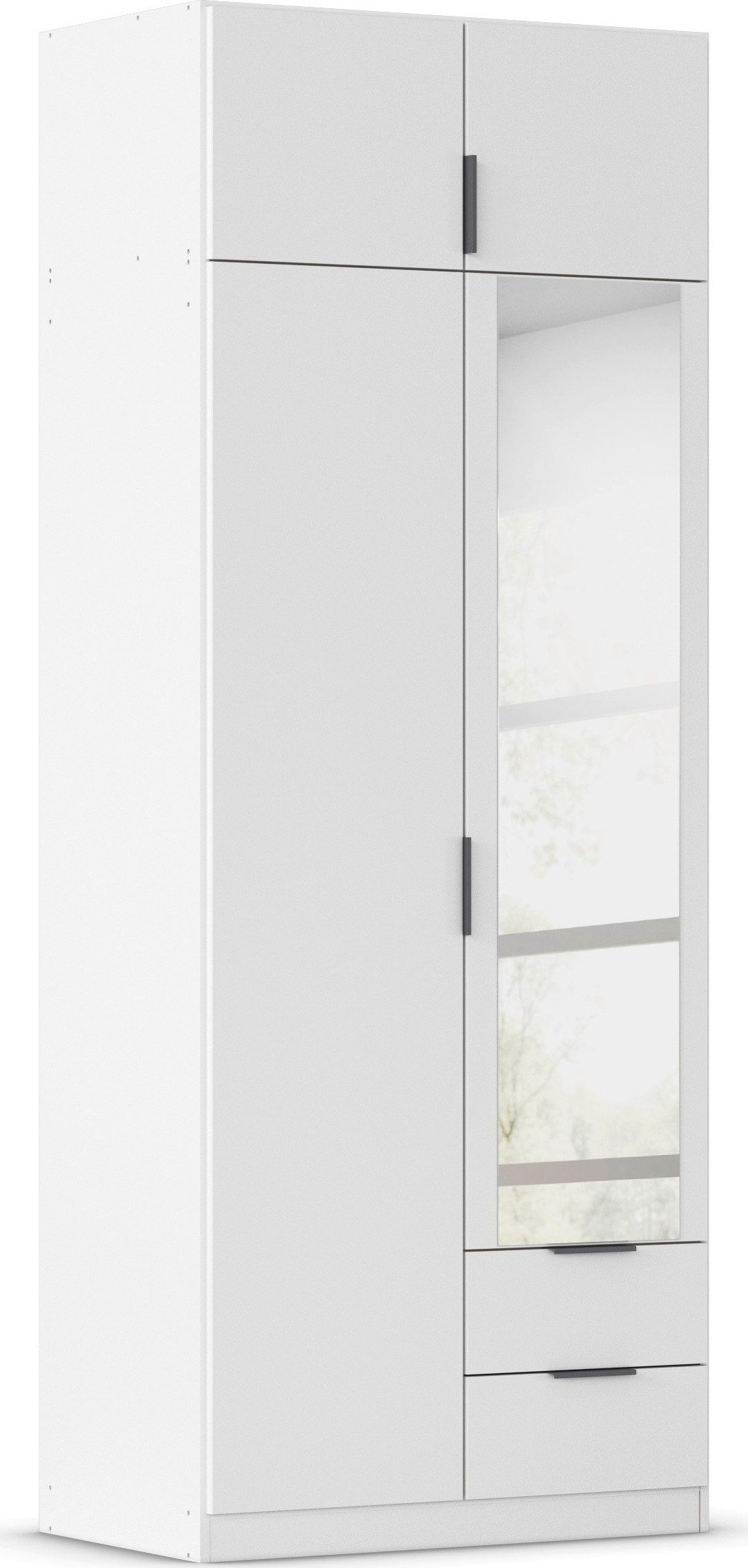 rauch Kleiderschrank Drehtürenschrank Schrank Garderobe Ankleide Schlafzimmer LAGOA (3 verschiedene Ausstattungen BASIC/CLASSIC/PREMIUM (inkl. SOFT-CLOSE) geräumige Schubladen, 3 Breiten, optional mit Aufsatz MADE IN GERMANY