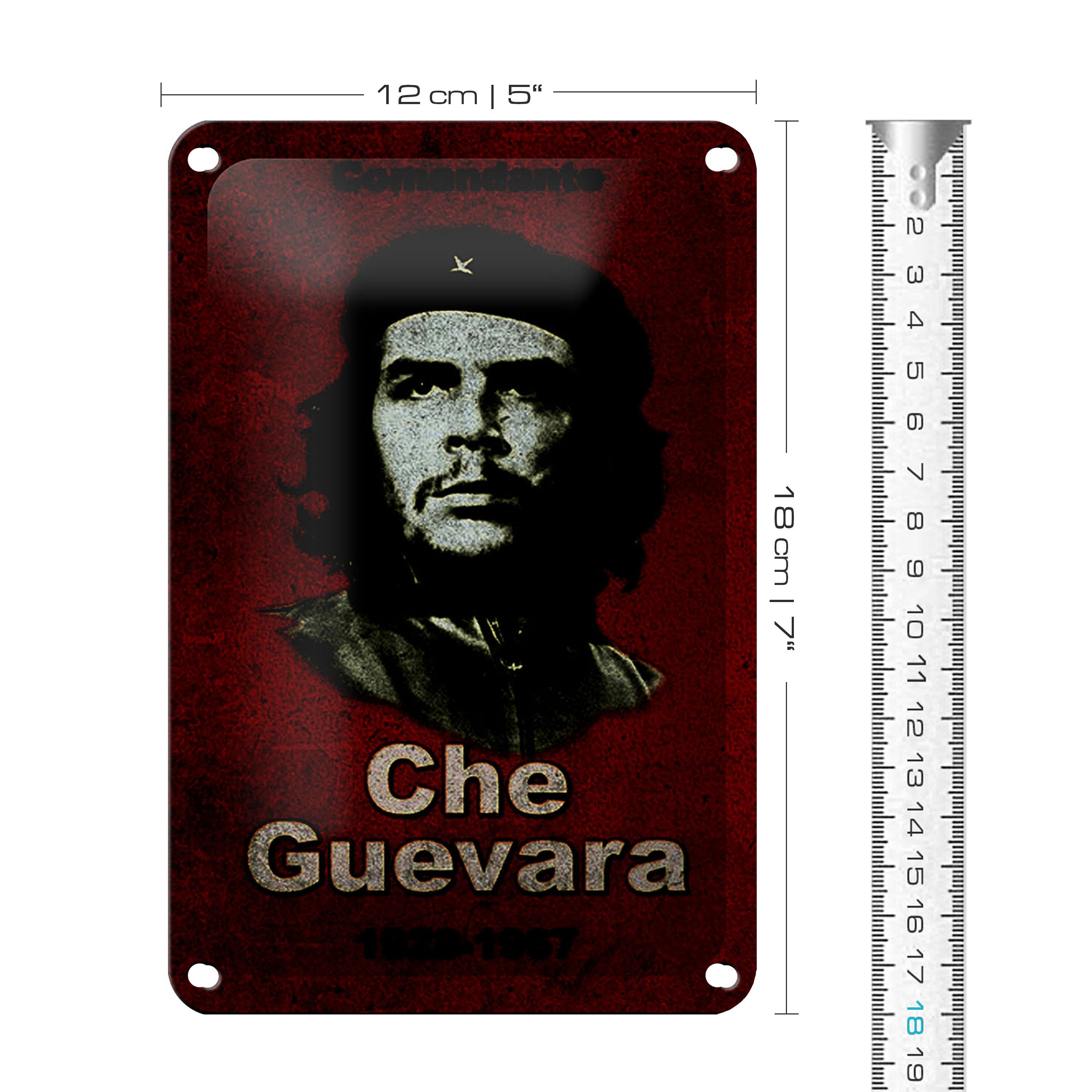 Roomando Metallschild Retro 12x18cm Comandant Che Guevara 1928-1967