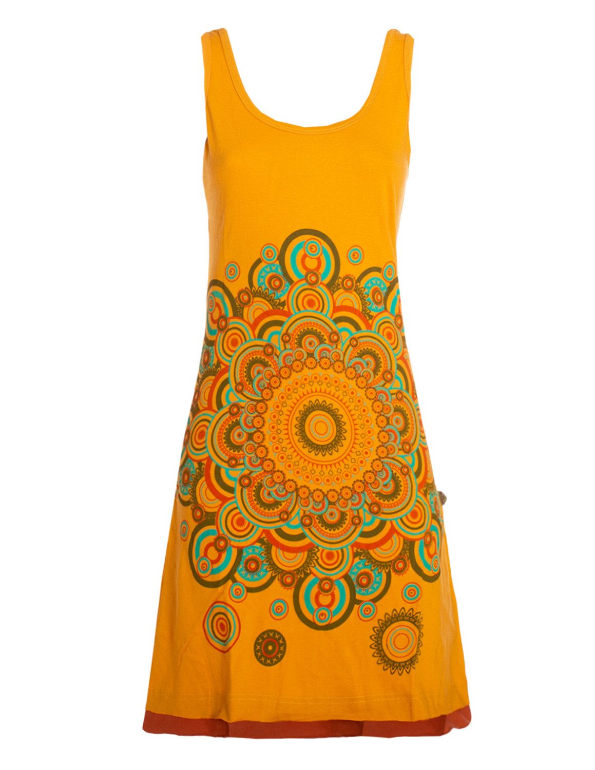 Vishes Sommerkleid Trägerkleid Hippie Mandala Print Baumwolle Alternative Mode, Boho, Hippie, Ethno, Festival