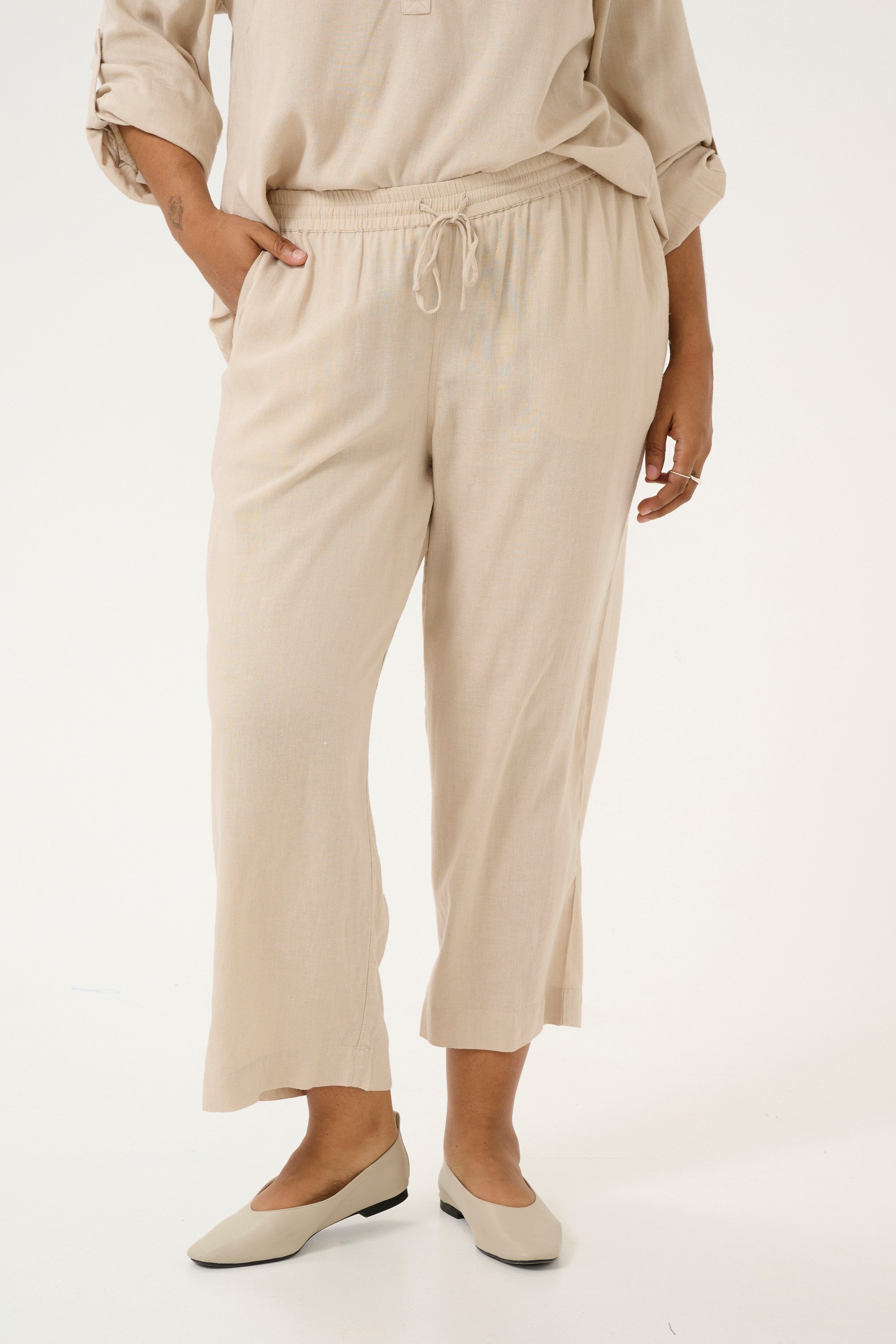 KAFFE Curve Stoffhose Casual Hose KCmille Große Größen
