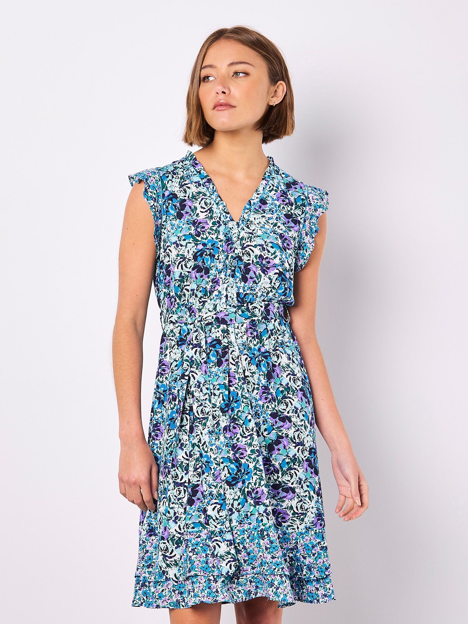 Apricot Minikleid Geblümtes Minikleid, (2-tlg) mit günstig online kaufen