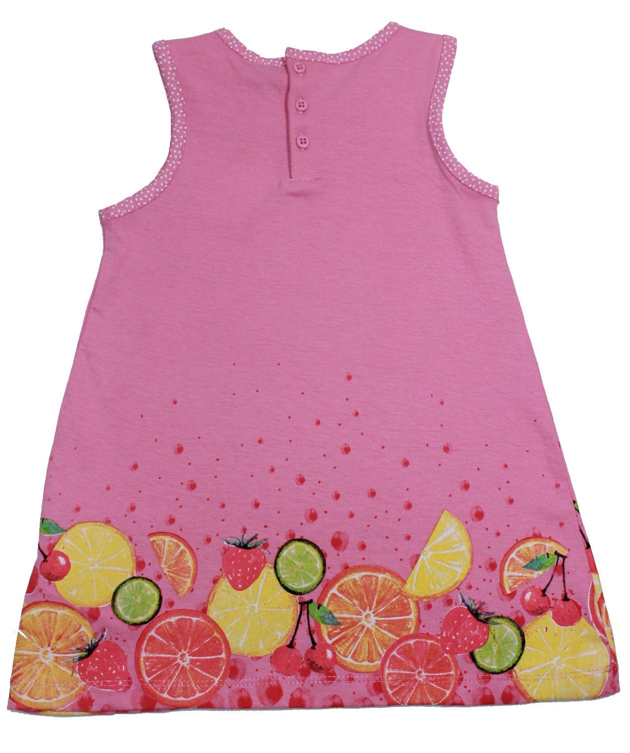 Mädchen Kleid A-Linien-Kleid Losan (1-tlg) Trägerkleid Früchte rosa LOSAN