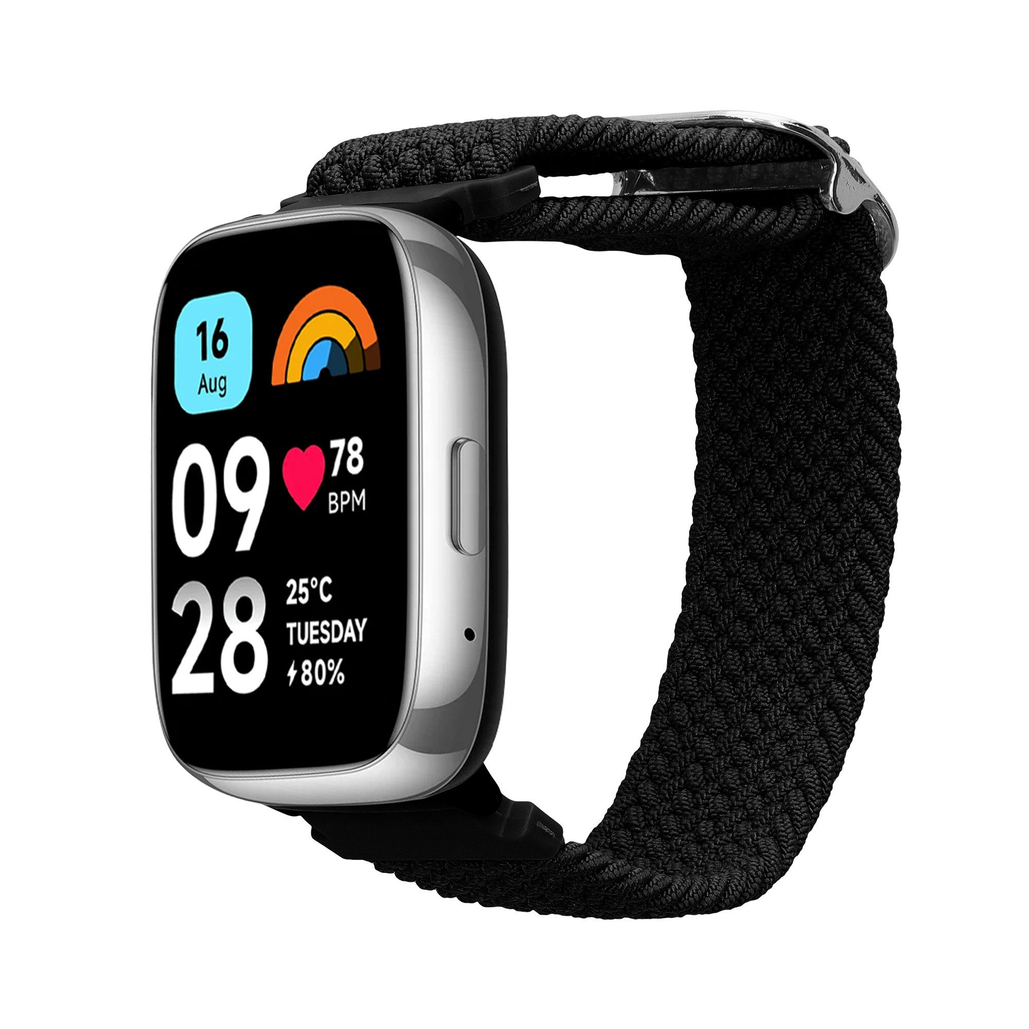 kwmobile Armband für Xiaomi Redmi Watch 3 Active Smartwatch, 1-tlg., Nylon Fitnesstracker Sportarmband Band - Innenmaße von 14 - 22 cm
