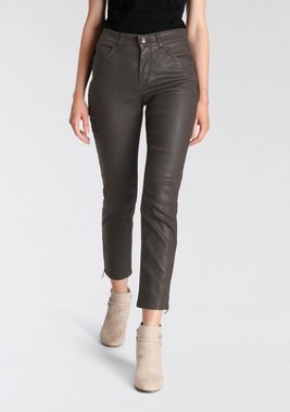 MAC 7/8-Jeans Rich-Slim-Chic-Coated Beschichtetes, leicht glänzendes Material