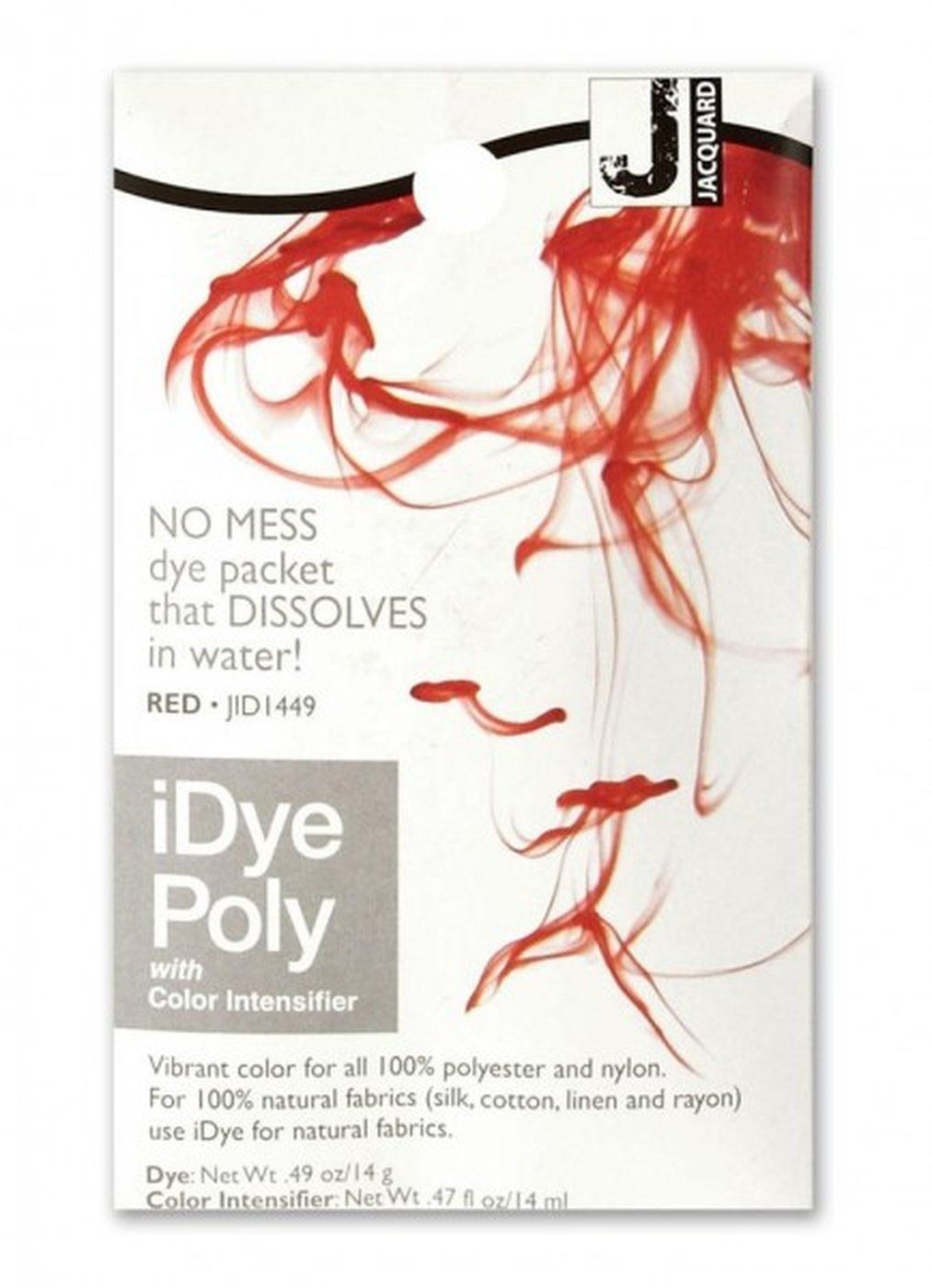 Jacquard Textilfarbe iDye Poly, Färbemittel für synthetische Gewebe, 14g Päckchen inkl. Farbverstärker