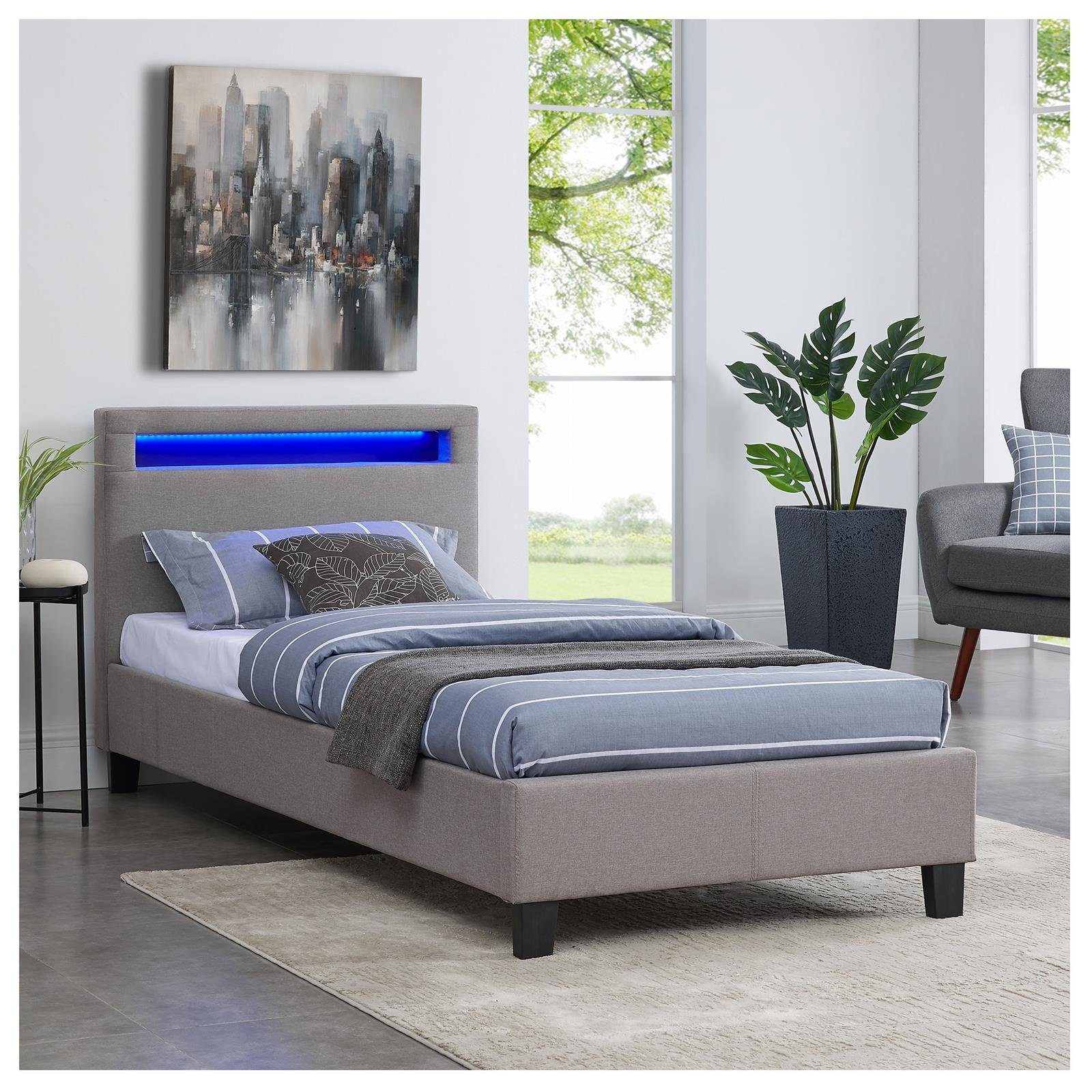 CARO-Möbel Polsterbett HIMALAYA, Polsterbett Einzelbett Jugendbett günstig online kaufen