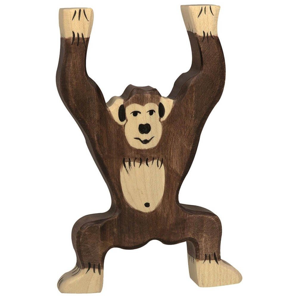 Holztiger Tierfigur HOLZTIGER Schimpanse aus Holz - stehend