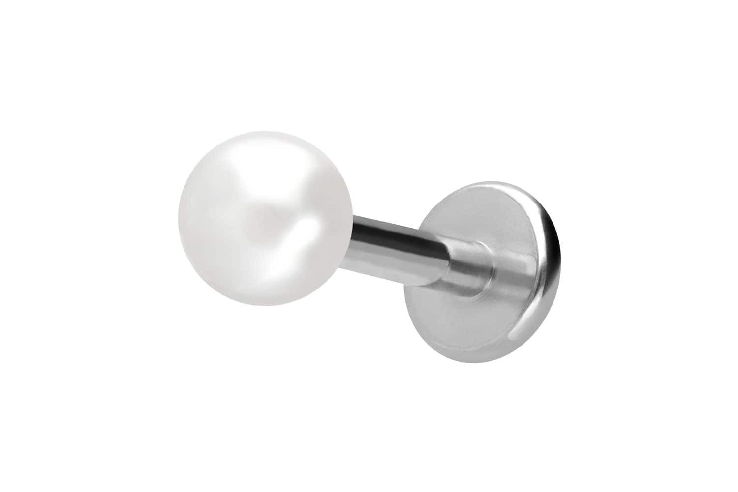 PIERCINGLINE Piercing-Set Titan Labret mit Innengewinde SYNTHETISCHE PERLE günstig online kaufen