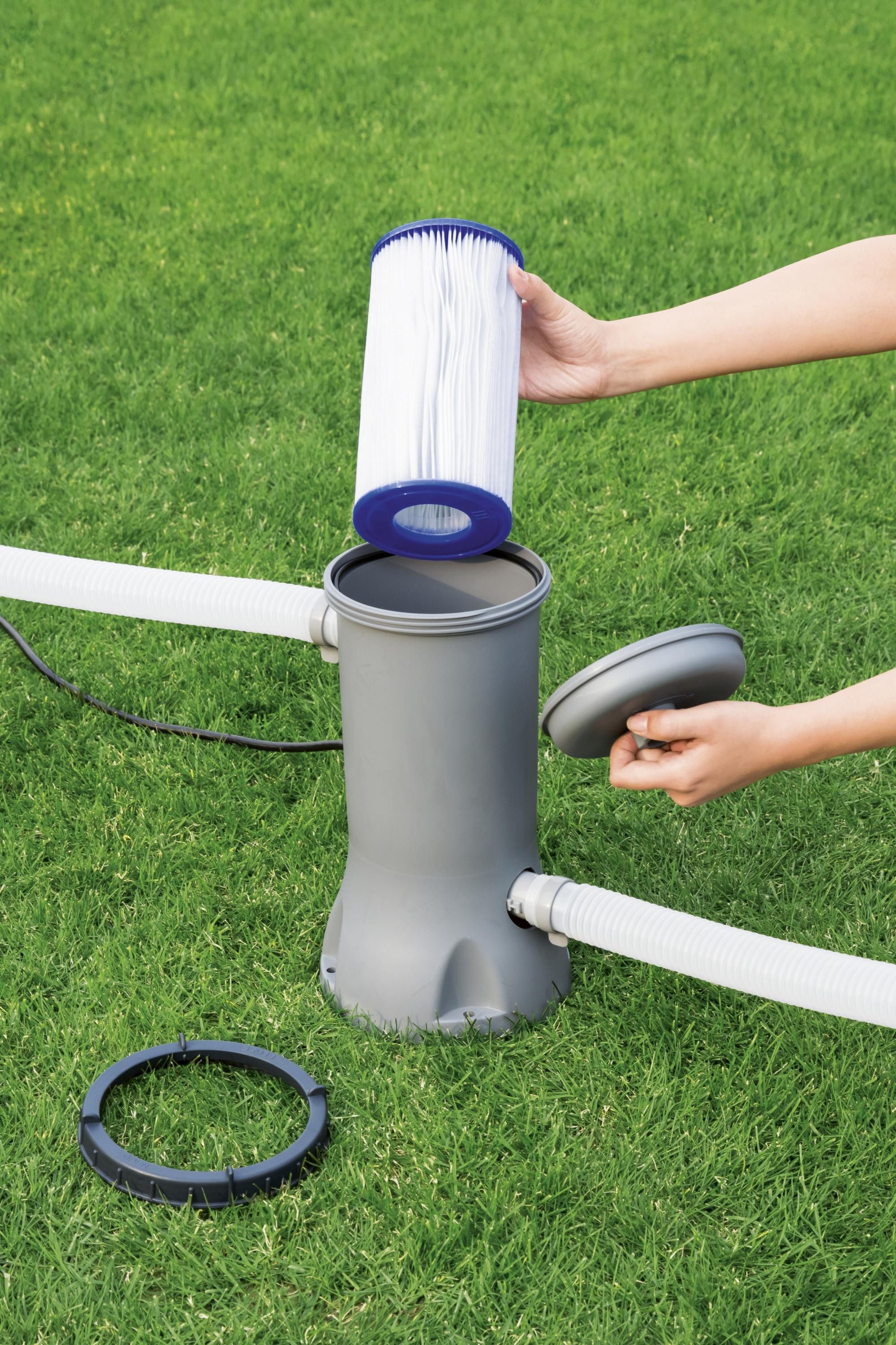 Bestway Pool-Filterkartusche Größe 3, Zubehör für Kartuschen-Filterpumpen, Feine Lamellenstruktur
