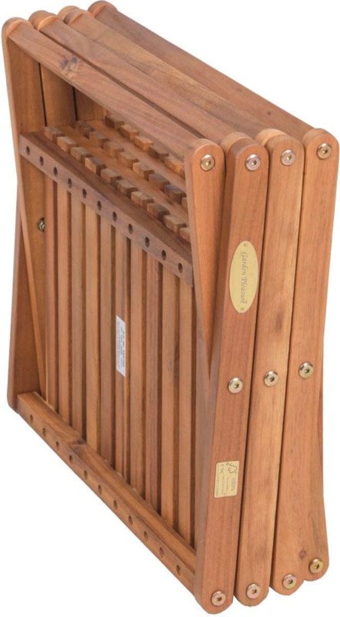 finehomegarden Pflanzentreppe Pflanzregal TULSA mit 4 Ebenen klappbarer H85cm Blumenständer (1 St), Pflanzenregal aus Holz Blumentreppe Akazie FSC 100% / Paket