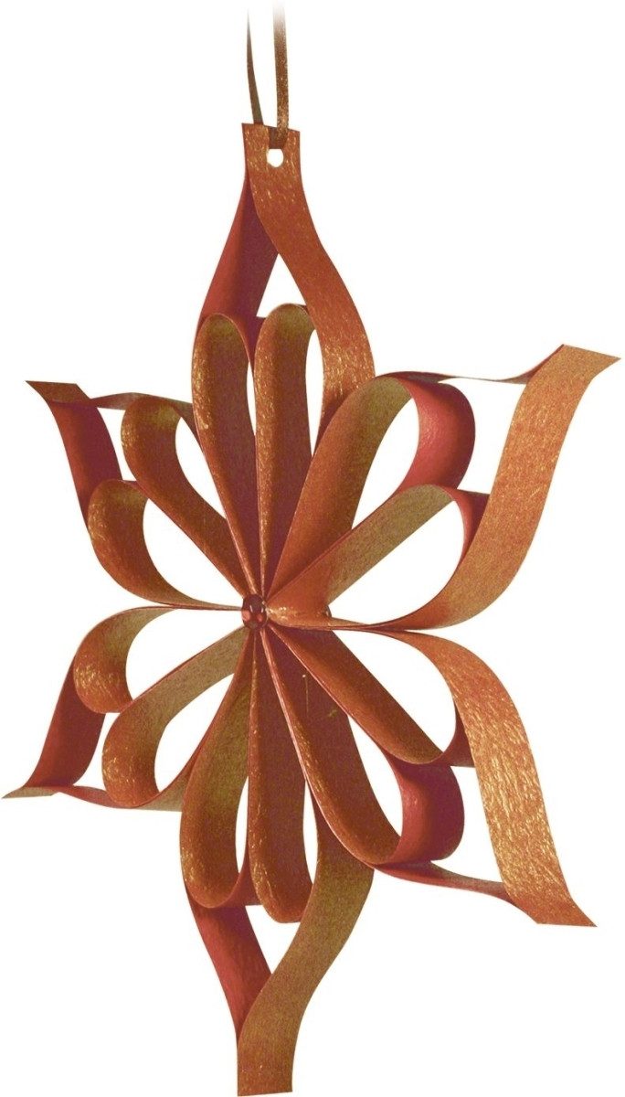 Bastelfilz Faltstreifen Designpapier 120g/qm 7x30cm 33 Blatt Crush paper rot/gol.