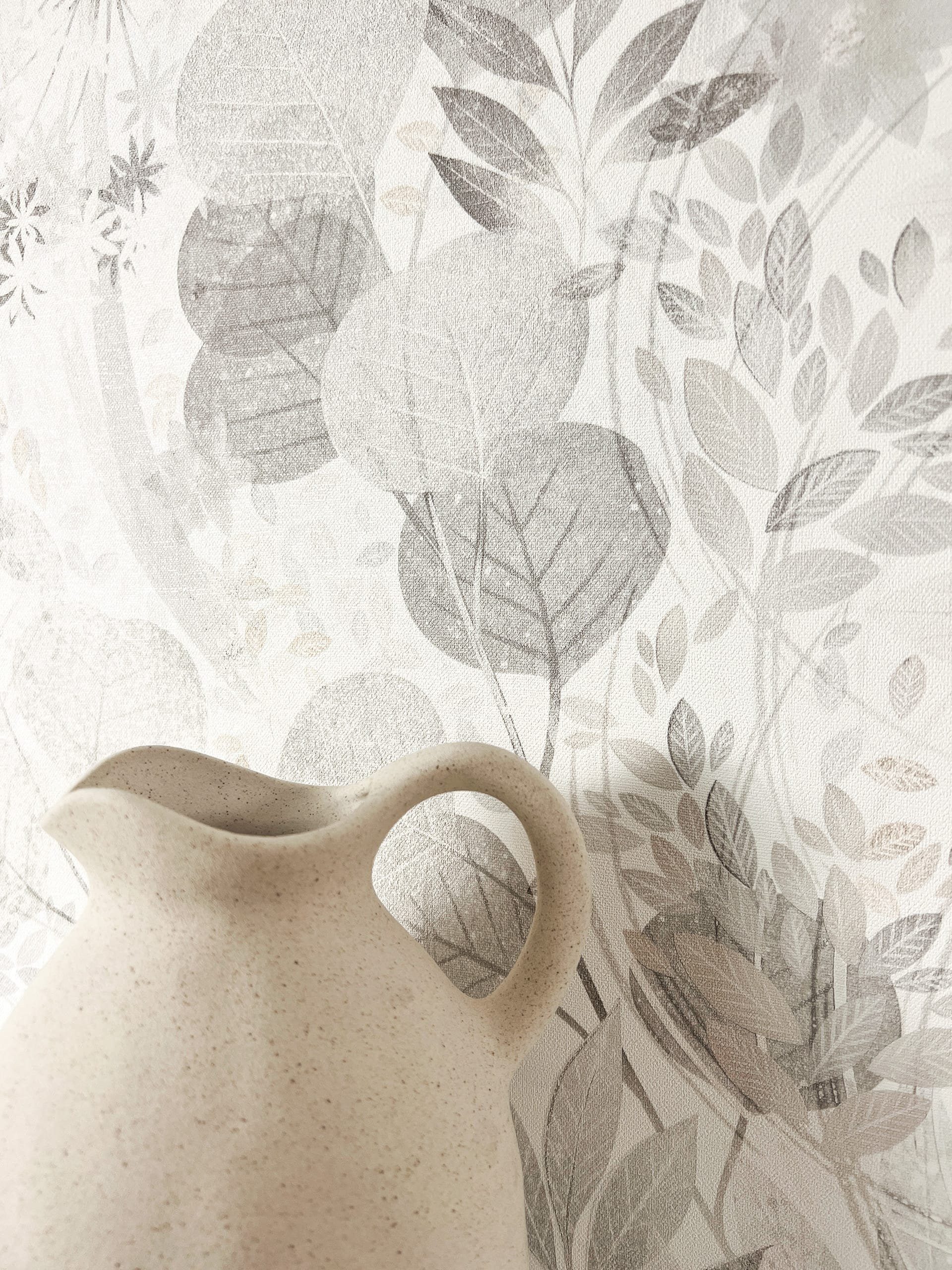 Newroom Vliestapete Amelle Hellgrau Tapete Mustertapete Blumen, Blätter, Floral, strukturiert, Blumentapete