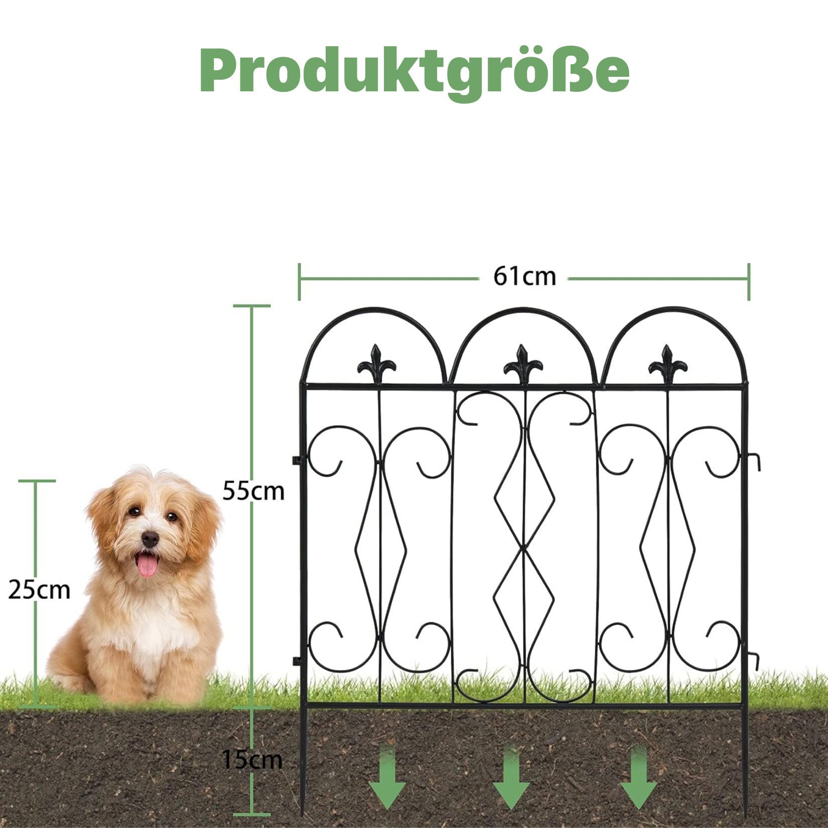 unho Gartenzaun 5 Stück, Teichzaun Set günstig online kaufen