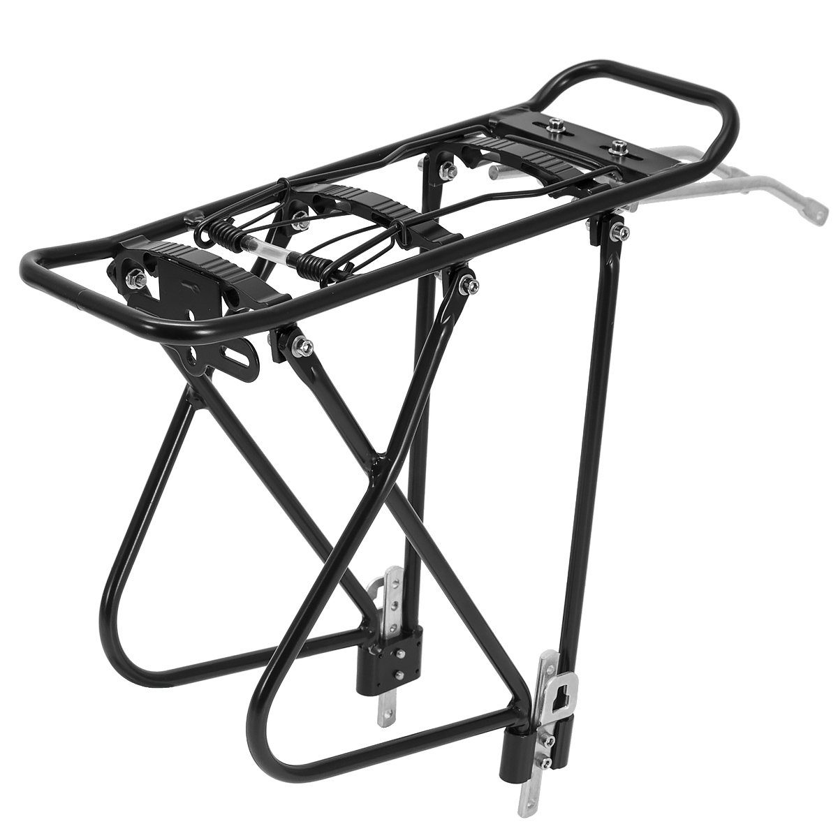 MidGard Fahrrad-Gepäckträger mit Rücklichthalterung verstellbar f. 26 - 28 Zoll Fahrradgepäckträger, aus Aluminiumlegierung, belastbar bis maximal 25 kg