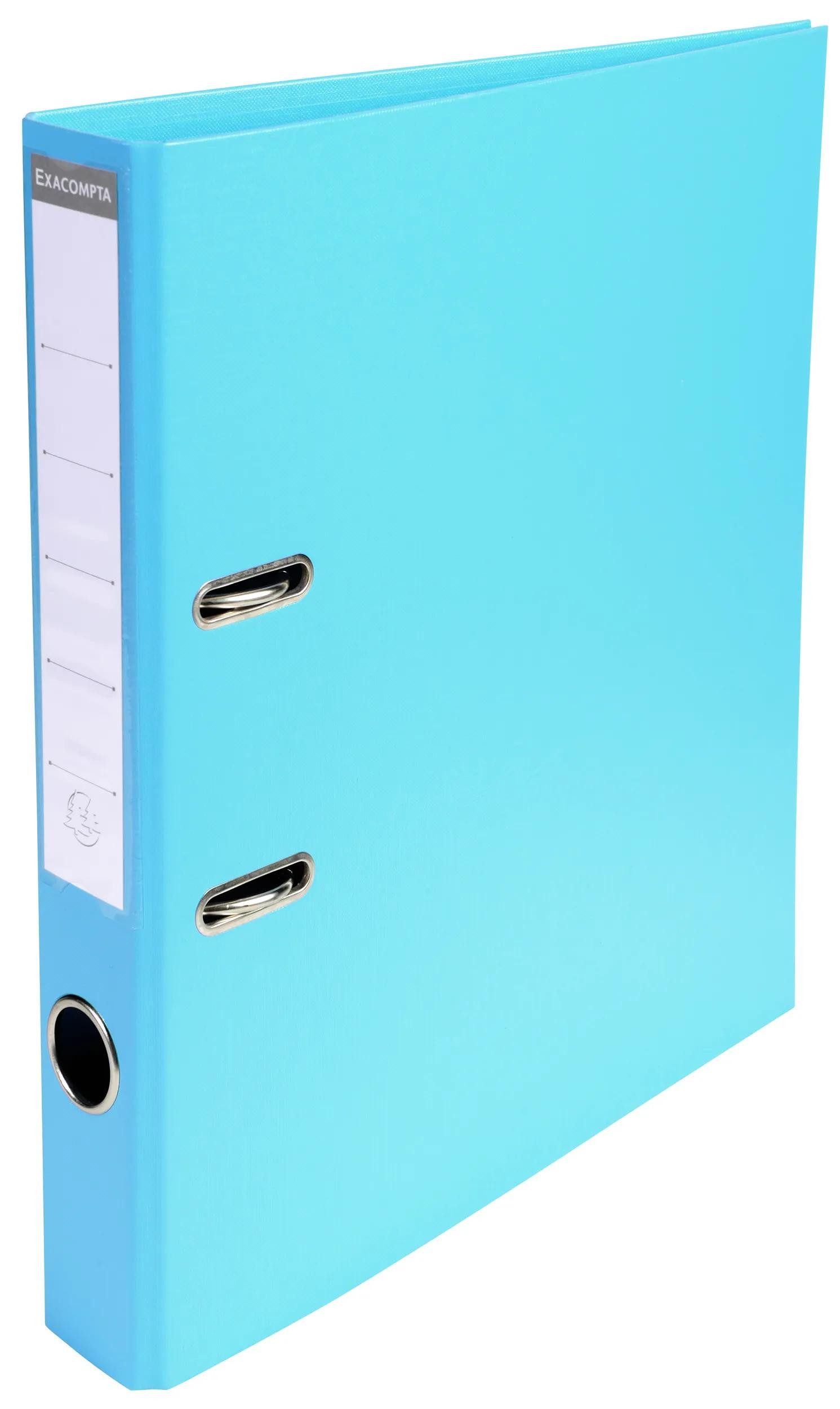 EXACOMPTA Aktenordner 10x Ordner Prem'Touch PVC Rücken 50mm 32x29cm A4 Maxi Hellblau 53502E, Ordner Kunststoff