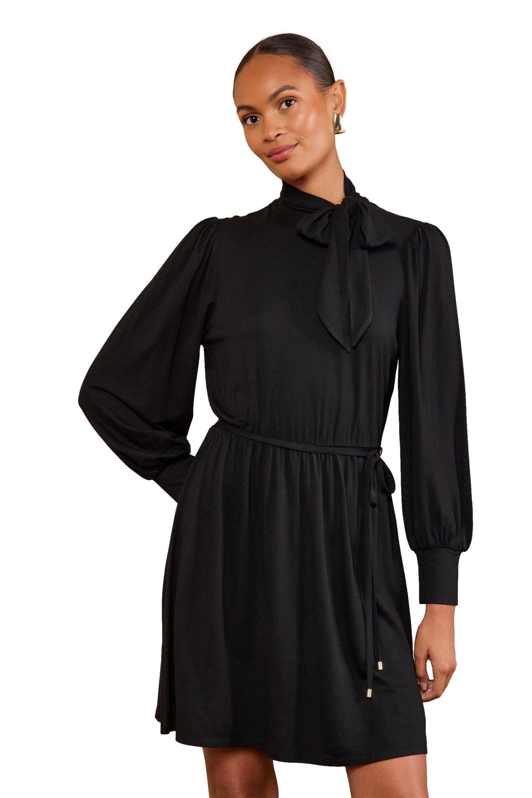 Love & Roses Skaterkleid Love & Roses Jersey-Skaterkleid mit Bindebindeband (1-tlg)
