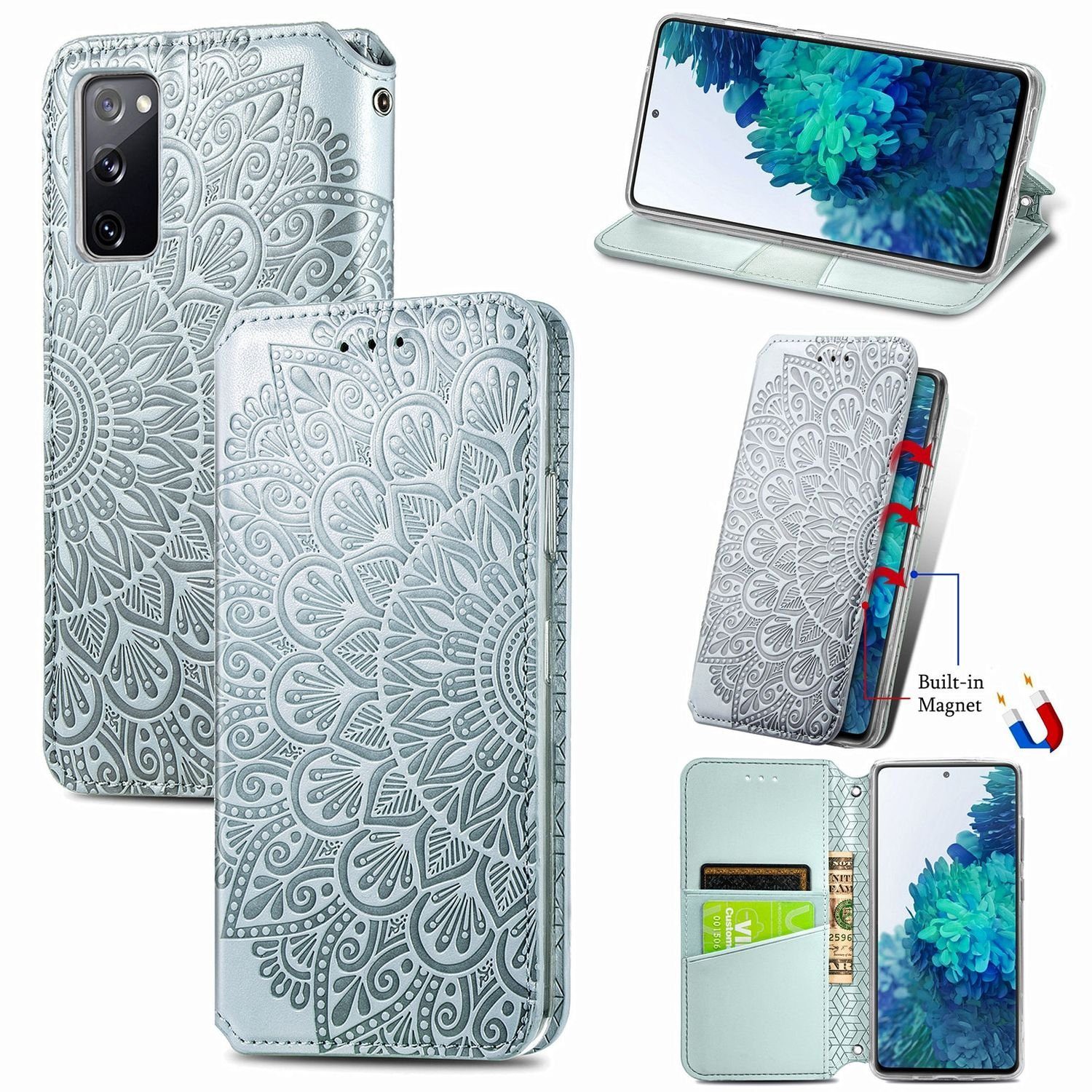 Magnet Case für Samsung Galaxy S20 FE Hülle Schutzhülle Handy Cover Slim  Klapphülle