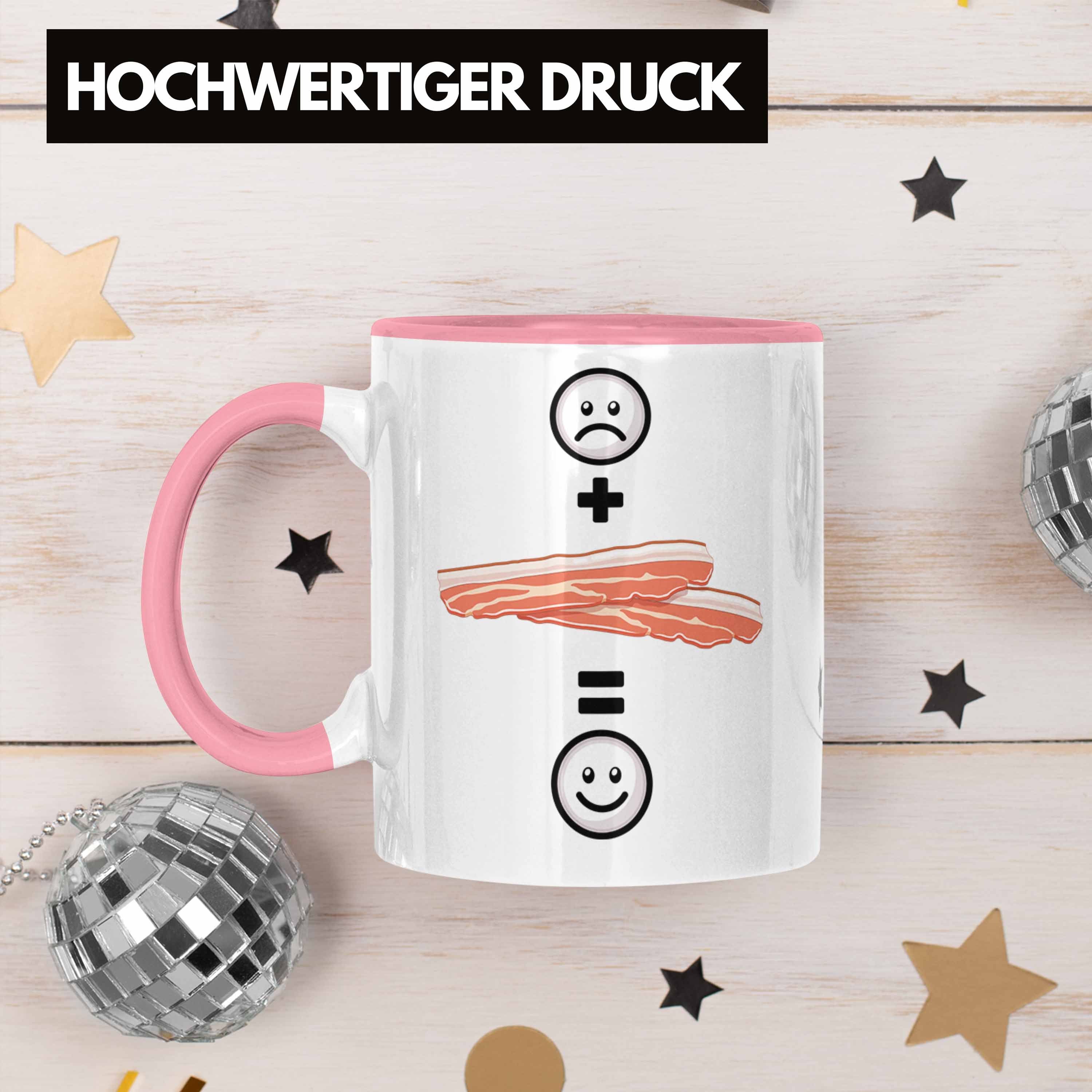 :(Bac Bacon-Liebhaber für Tasse Lustige Bacon Rosa Geschenk Trendation Geschenkidee Tasse