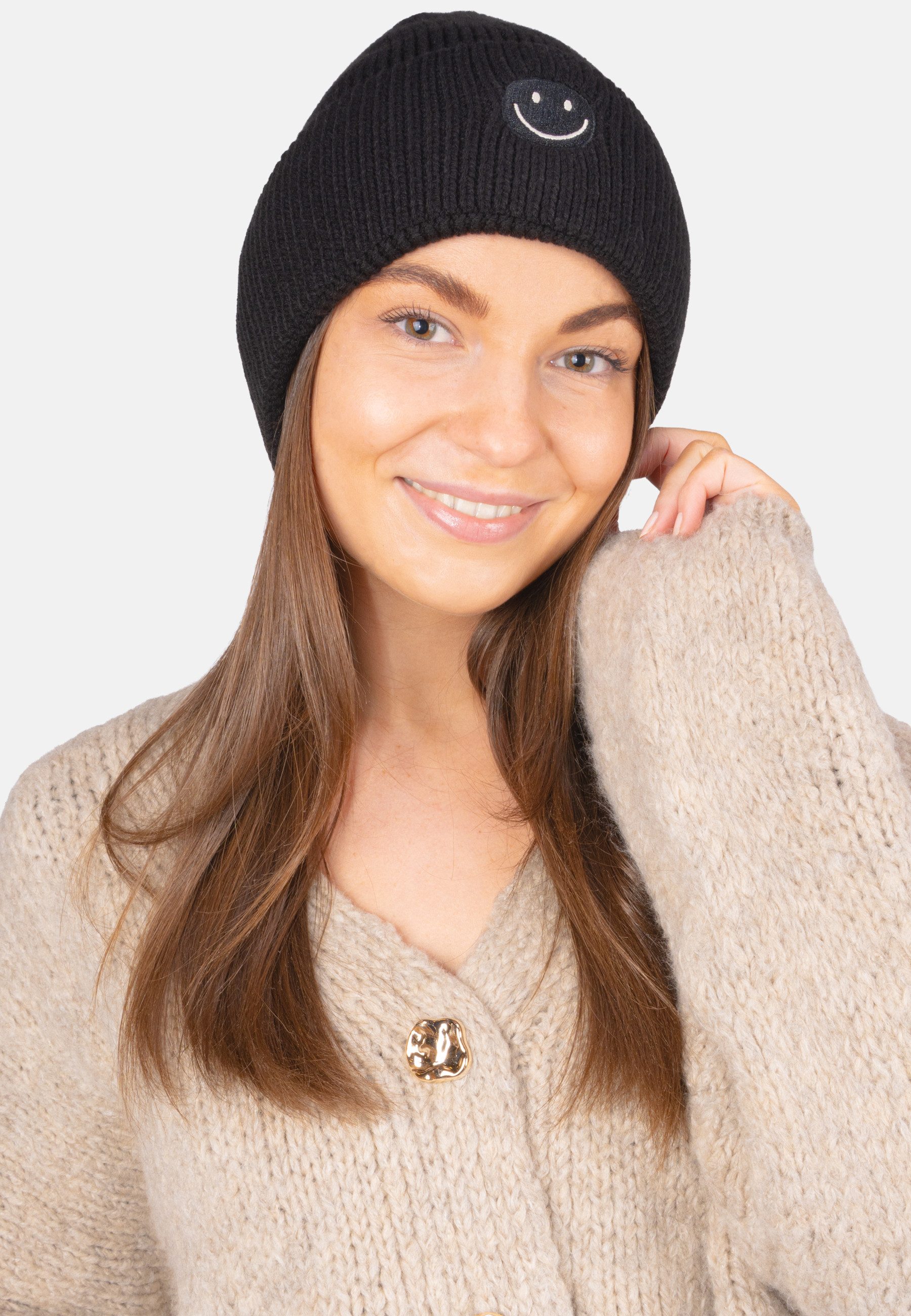 Seasons of April Strickmütze SMILLA (1-St) Beanie Strick Damen Mütze mit Sm günstig online kaufen