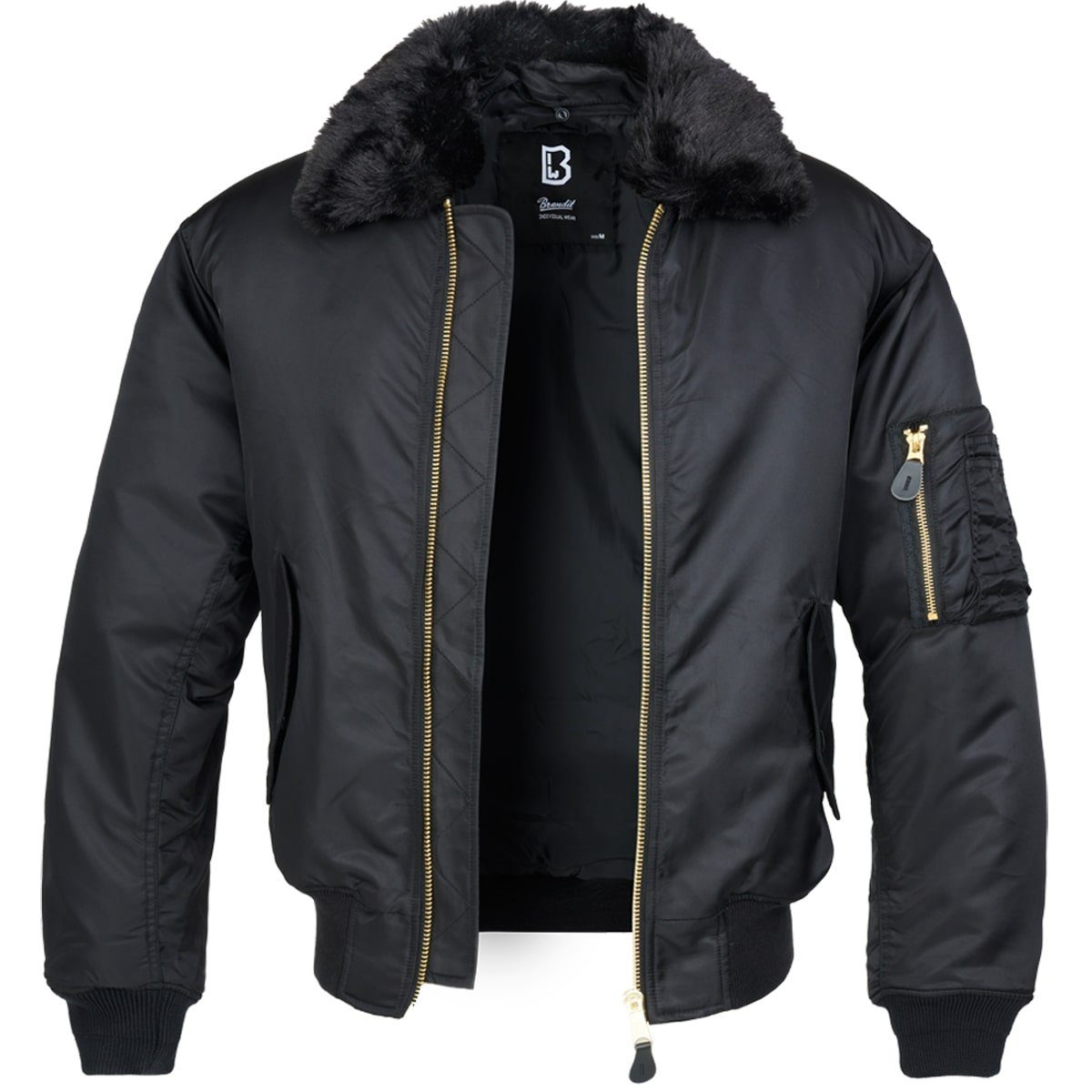 Brandit Outdoorjacke Brandit US Fliegerjacke MA2 mit Fellkragen