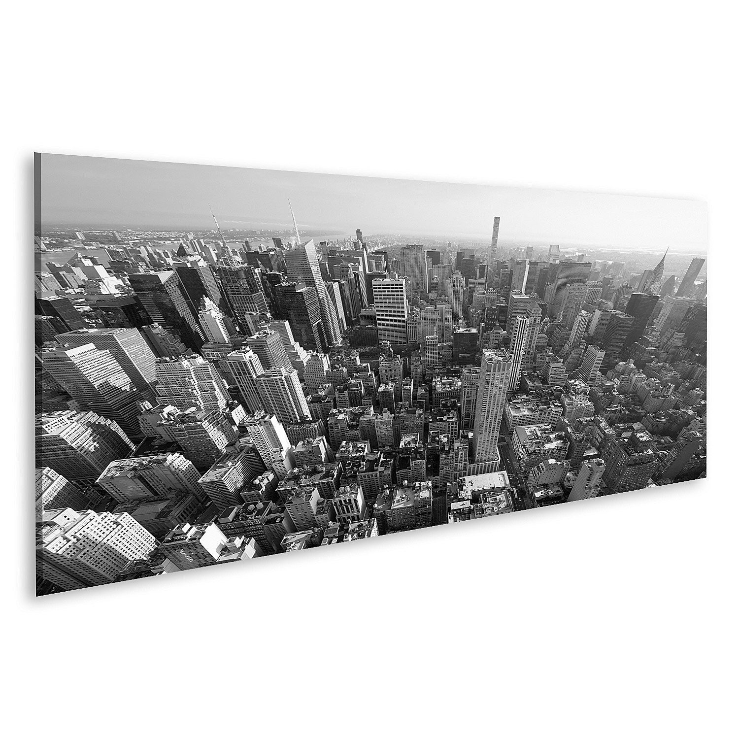 Leinwandbild Bild auf Leinwand New York City Manhattan Skyline Schwarz und Weiß Luf