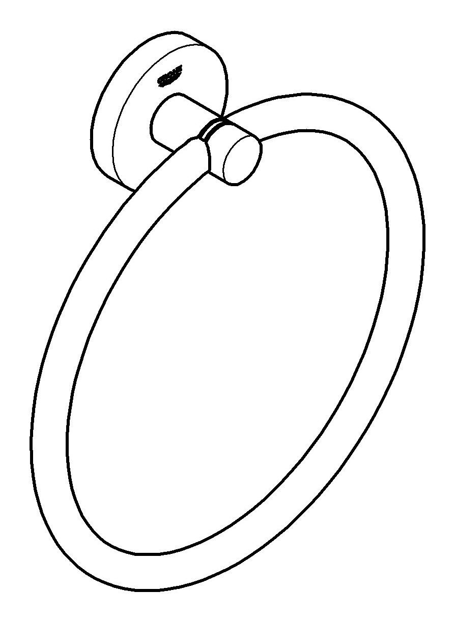 Grohe Handtuchhalter Essentials, Handtuchring
